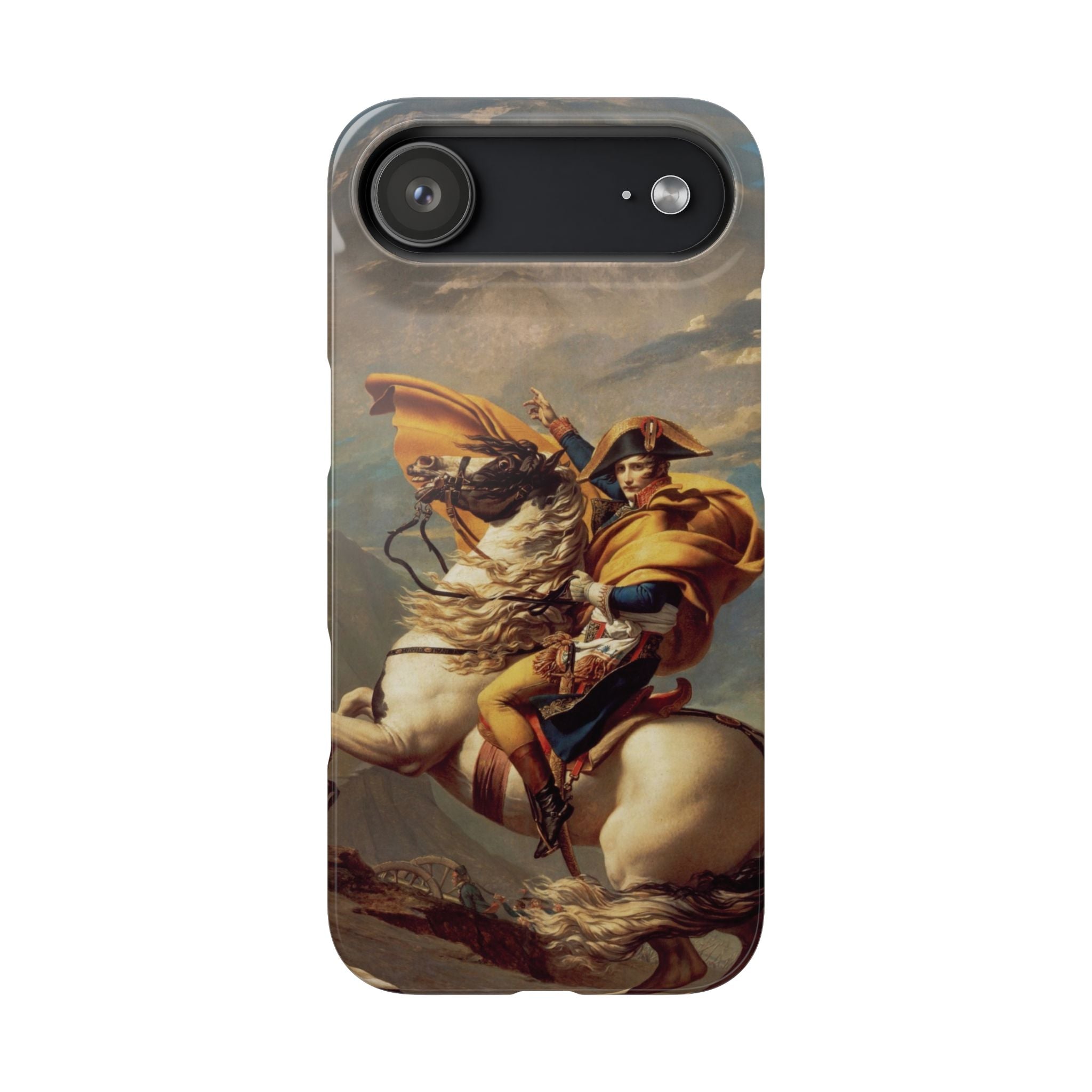 Napoleon at the Saint-Bernard Pass by Jacques-Louis David - iPhone Slim Case