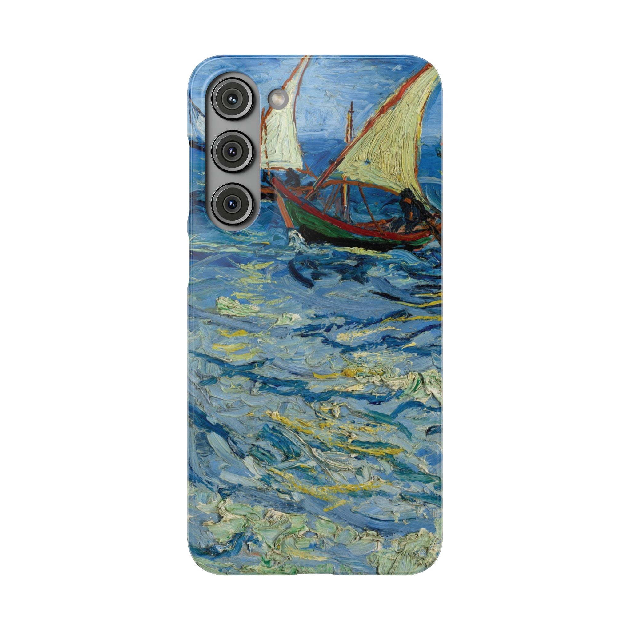 Fishing Boats at Sea by Vincent van Gogh - Samsung Slim Case