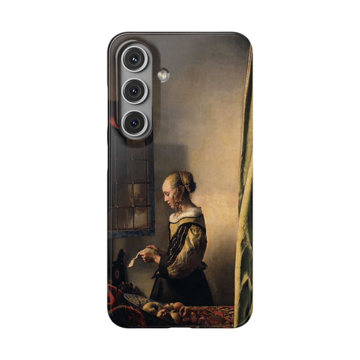 Girl Reading a Letter by an Open Window by Johannes Vermeer - Samsung Slim Case