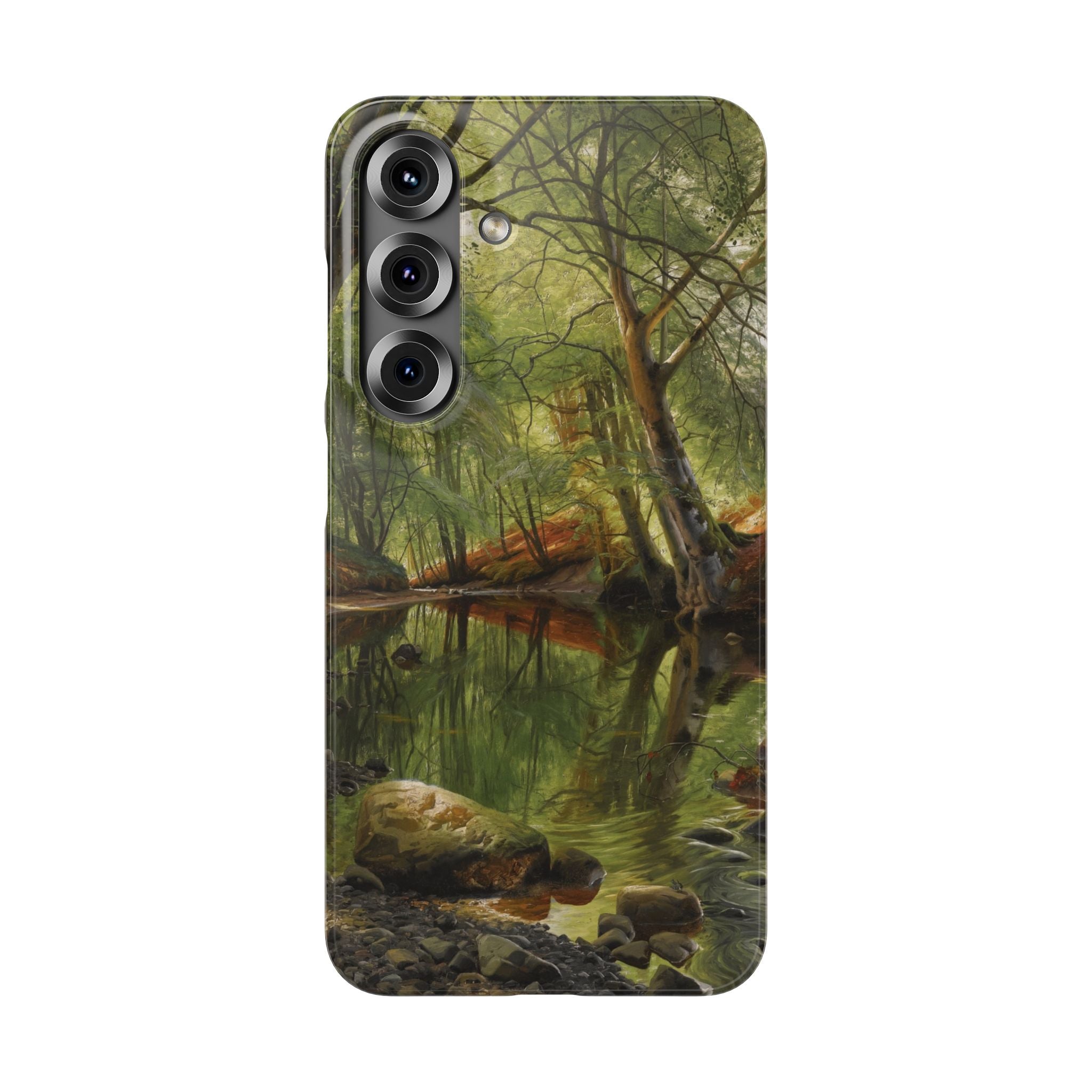 A woodland stream by Peder Mork Monsted - Samsung Slim Case