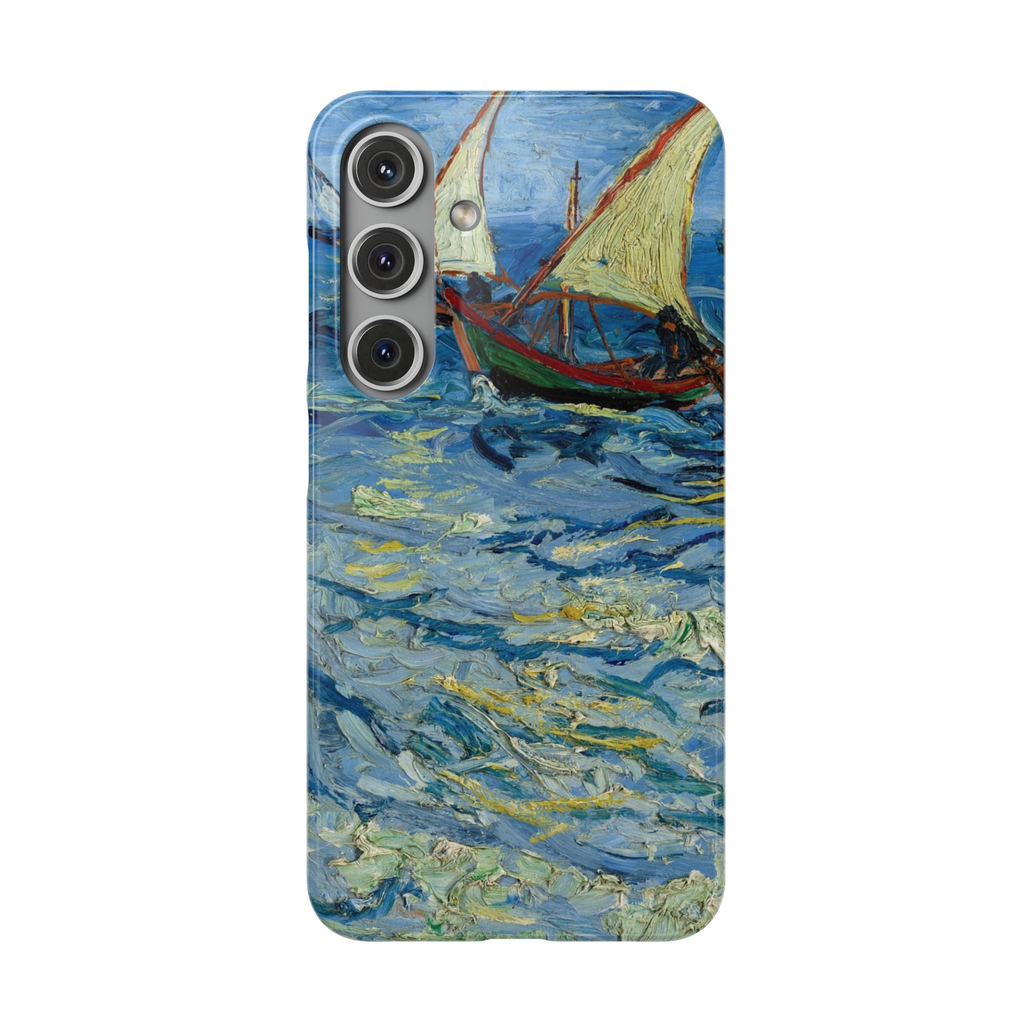 Fishing Boats at Sea by Vincent van Gogh - Samsung Slim Case