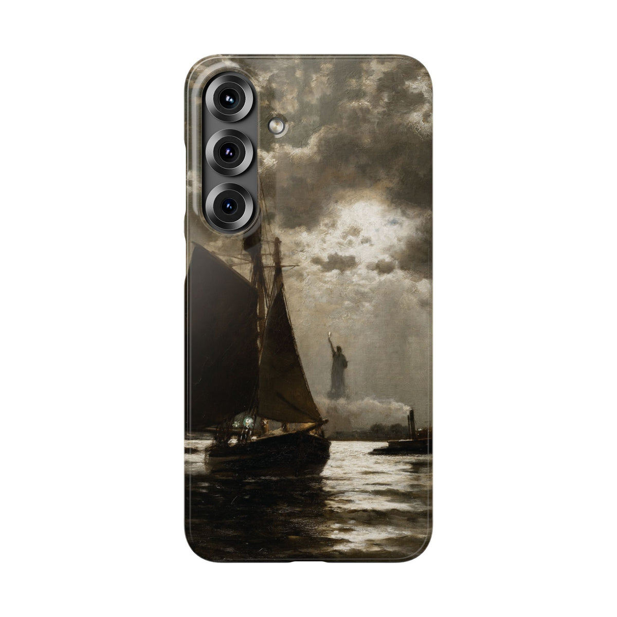 Nightfall over New York Harbor by Edward Moran - Samsung Slim Case