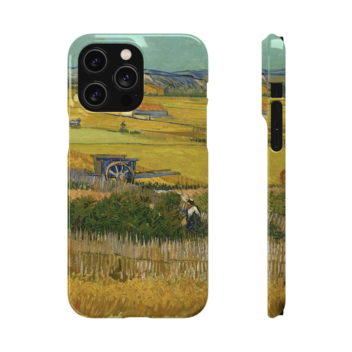 Harvest at La Crau by Vincent van Gogh - iPhone Slim Case