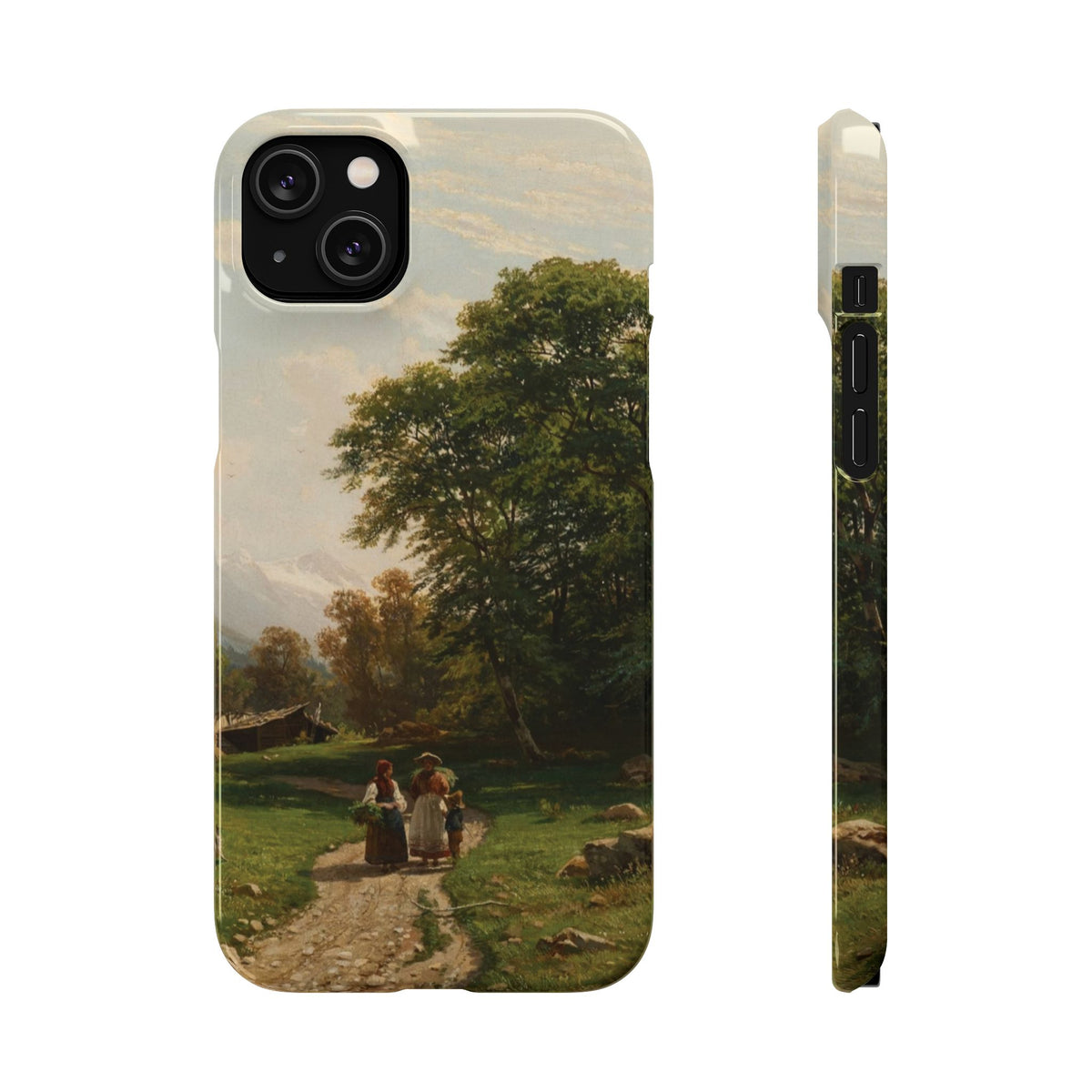 Swiss Landscape by Ivan Ivanovich Shishkin - iPhone Slim Case