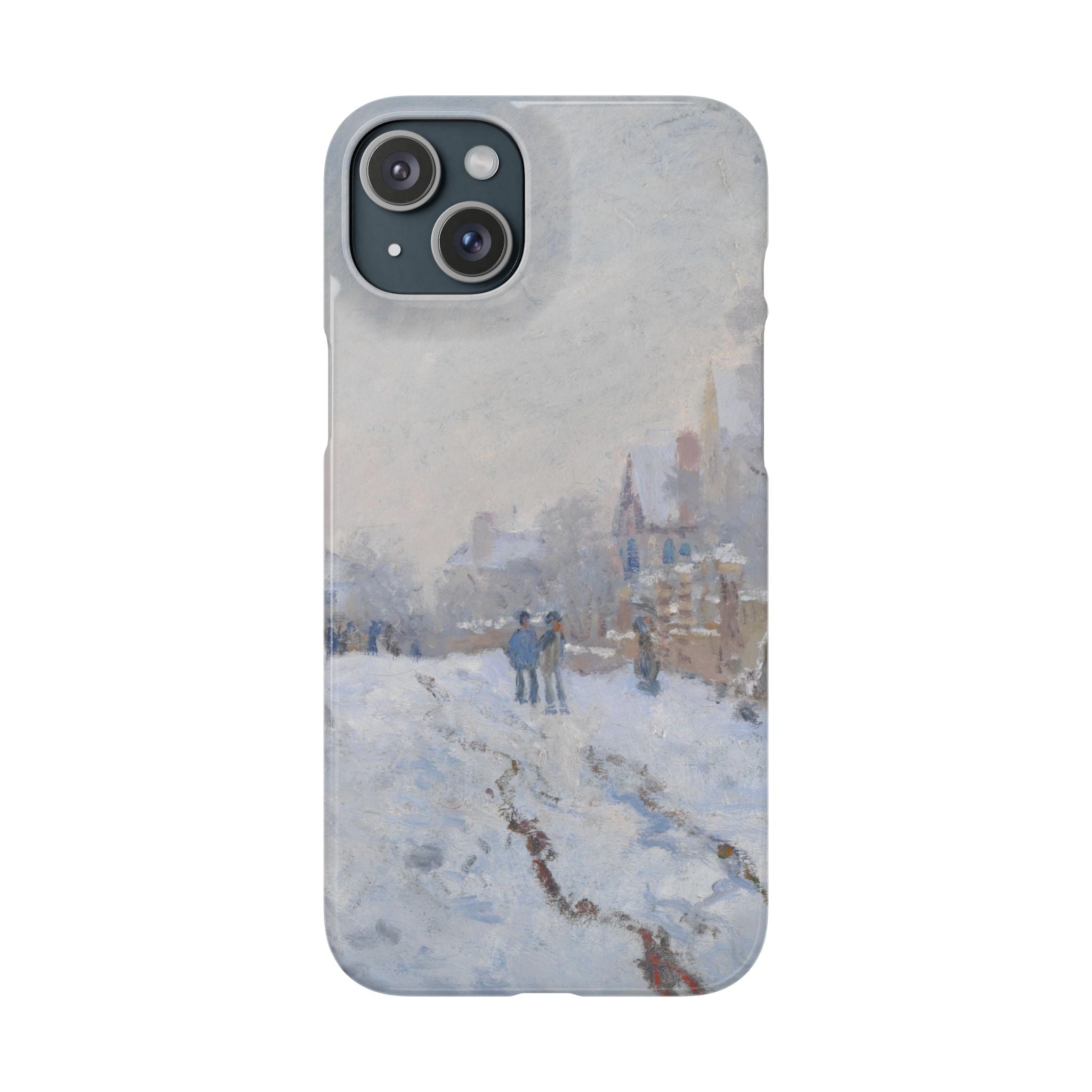 Snow Scene at Argenteuil by Claude Monet - iPhone Slim Case