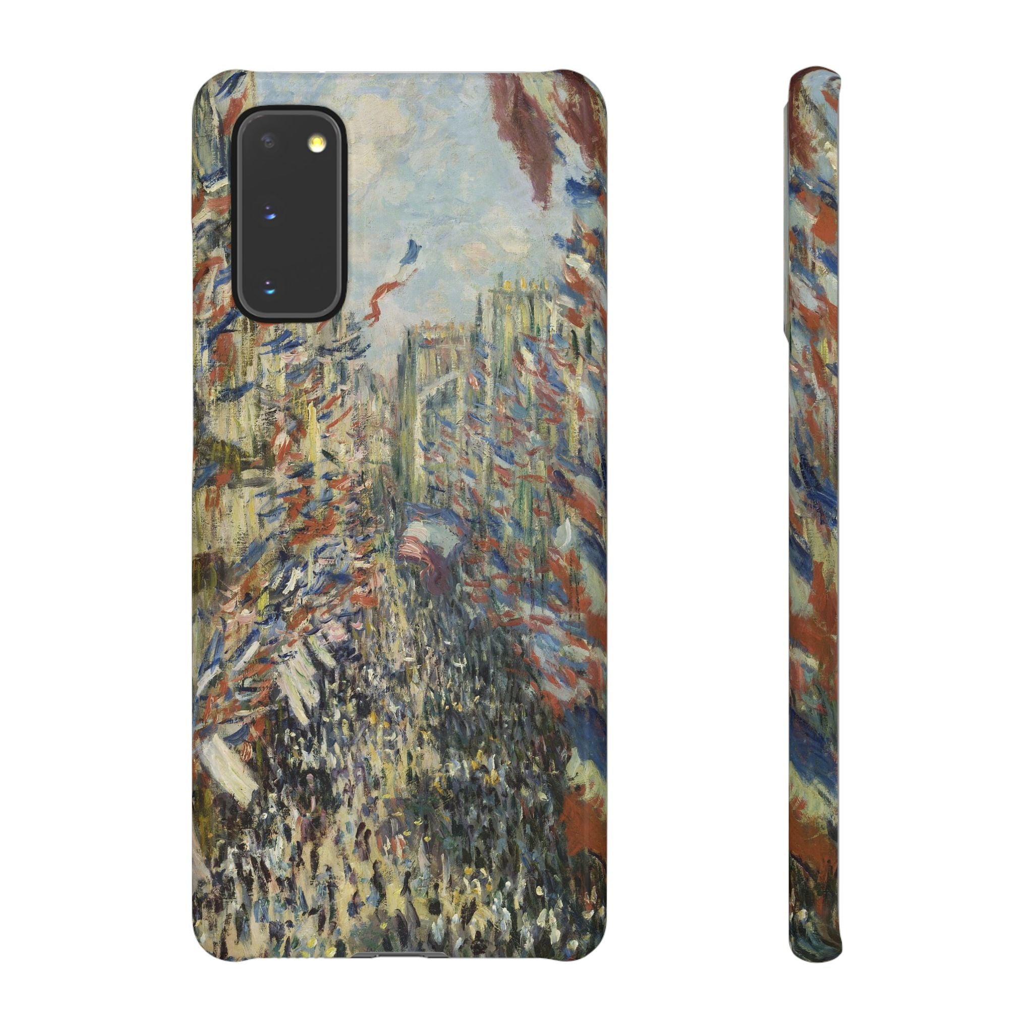 The Rue Montorgueil in Paris by Claude Monet - Samsung Slim Case