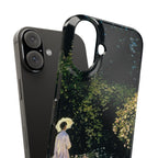 Woman in the Garden by Claude Monet - iPhone Slim Case