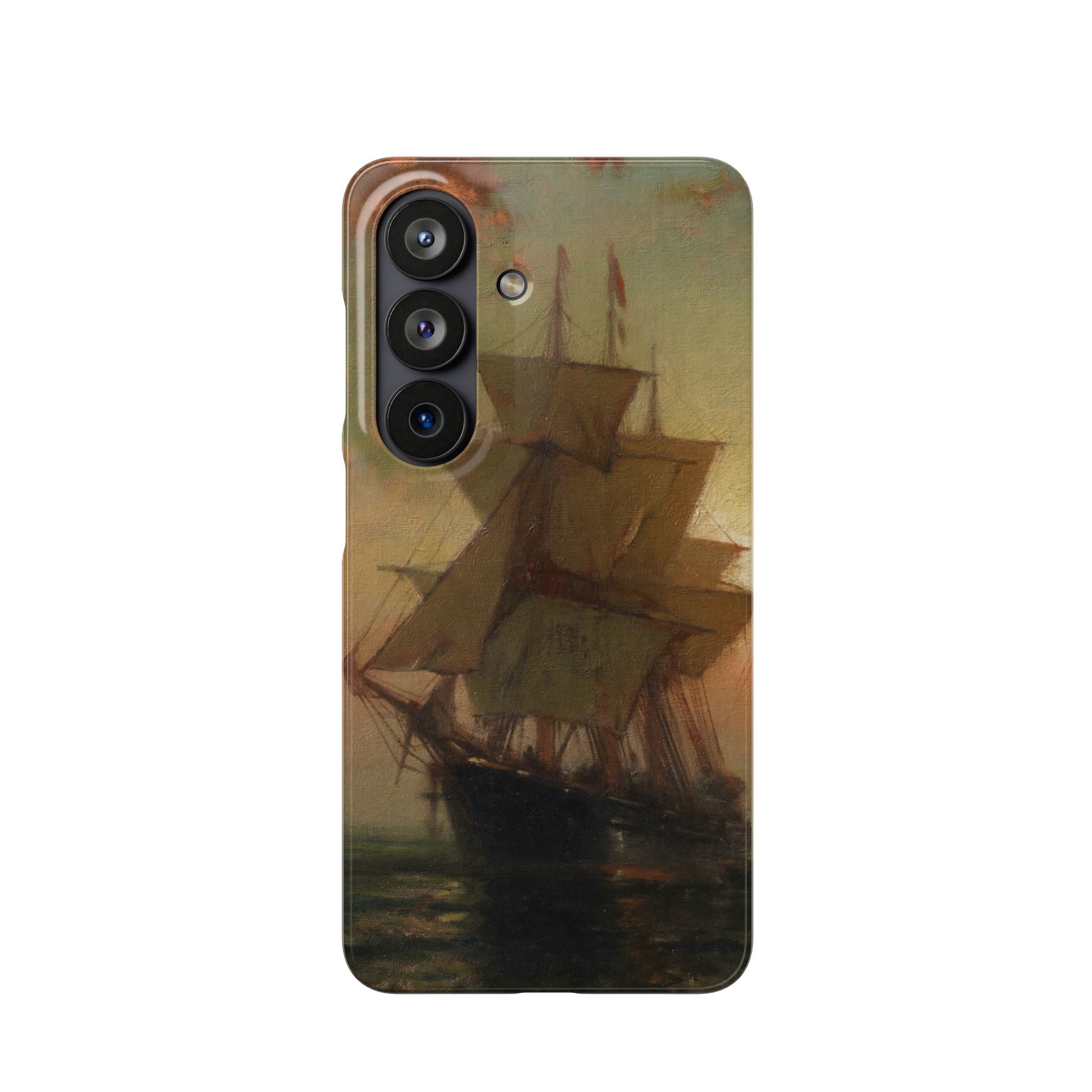 Ships at Night by Edward Moran - Samsung Slim Case