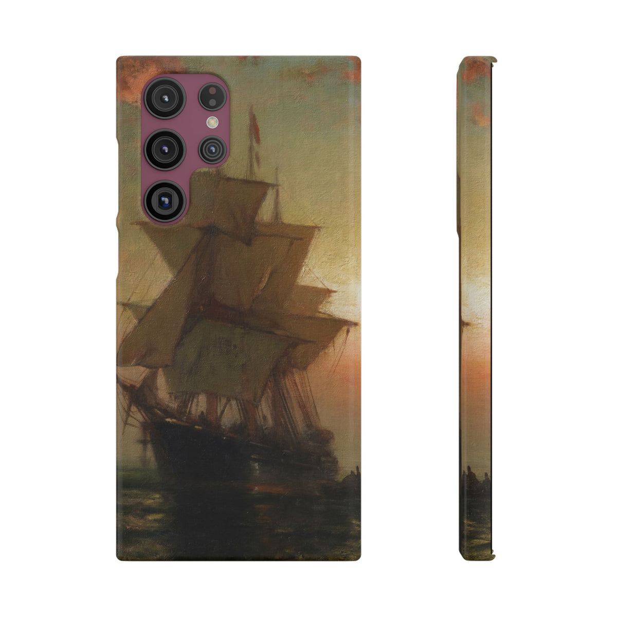 Ships at Night by Edward Moran - Samsung Slim Case