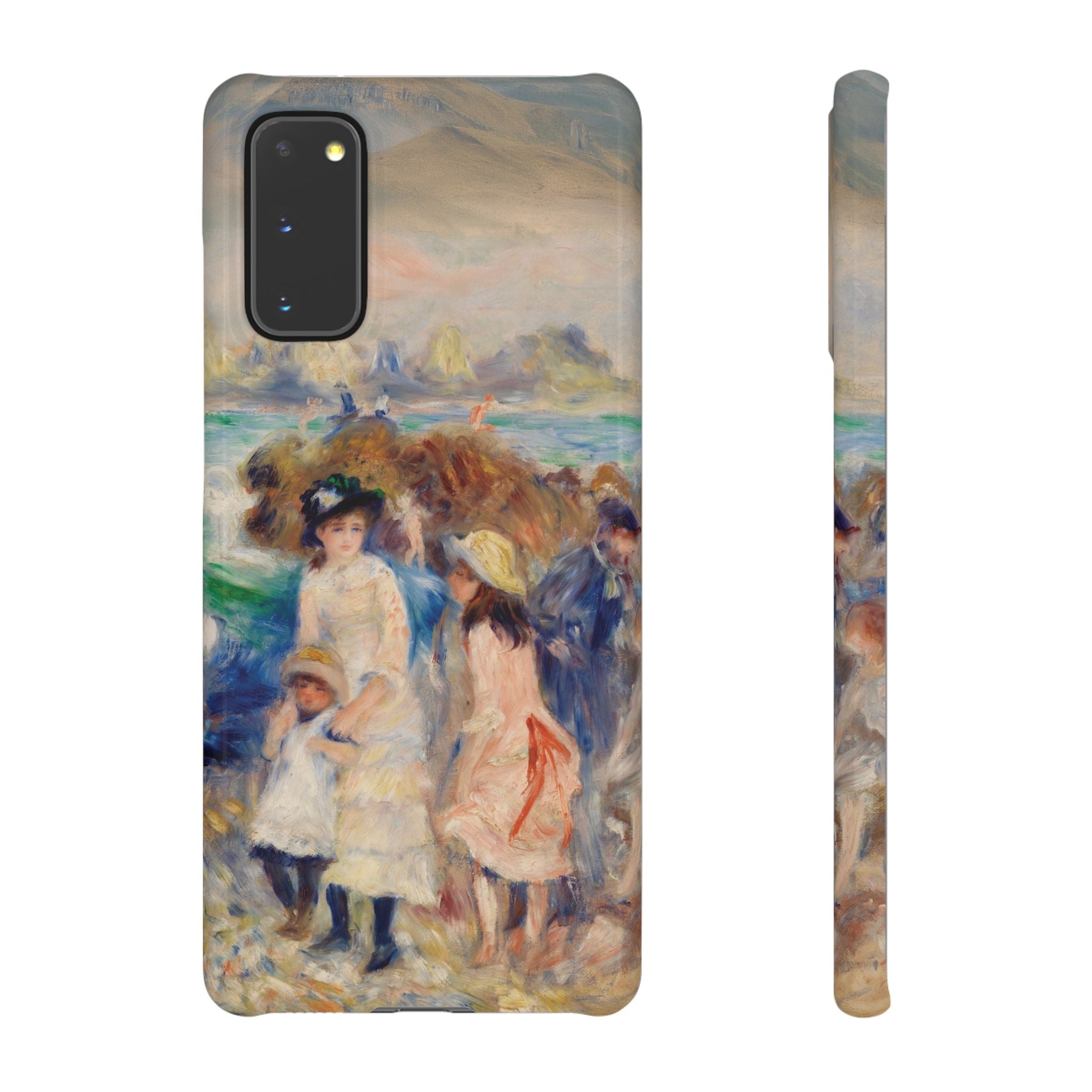 Children at the Beach at Guernsey by Pierre Auguste Renoir - Samsung Slim Case