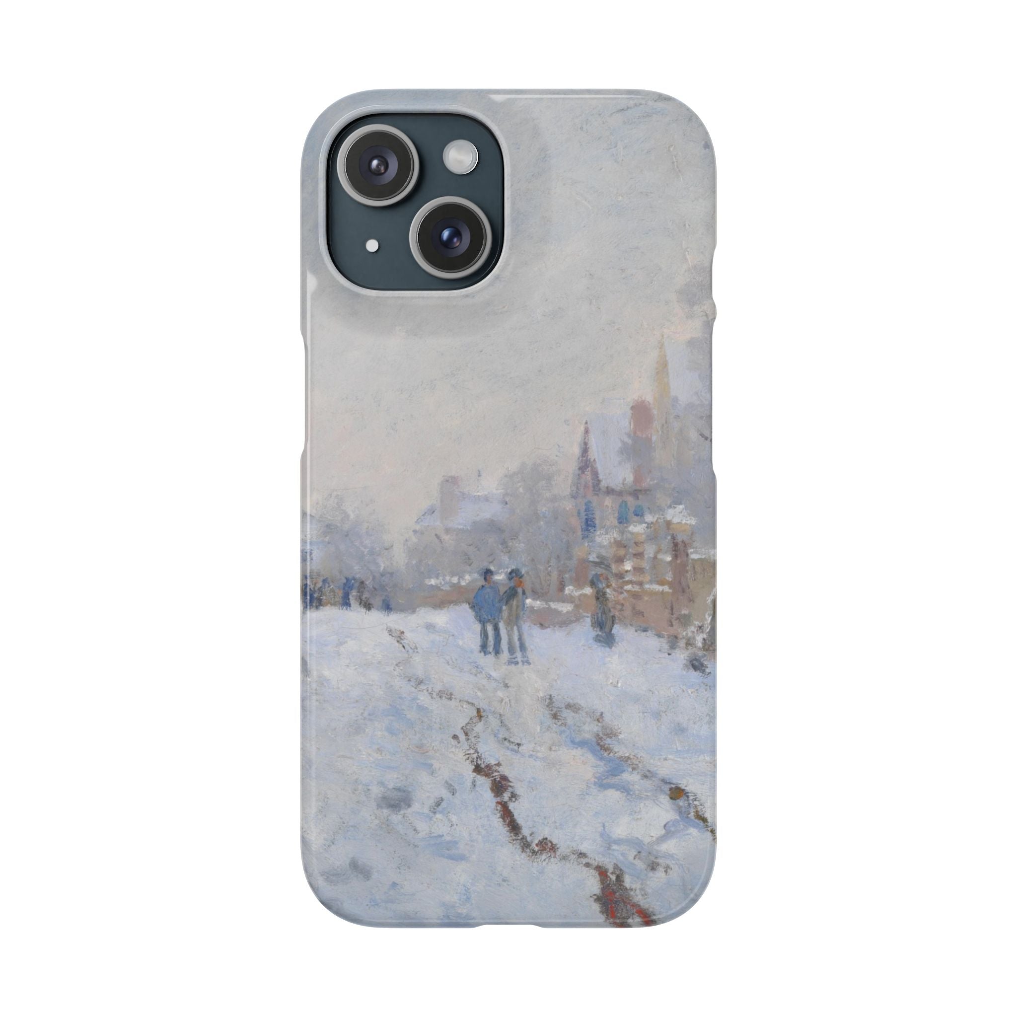 Snow Scene at Argenteuil by Claude Monet - iPhone Slim Case