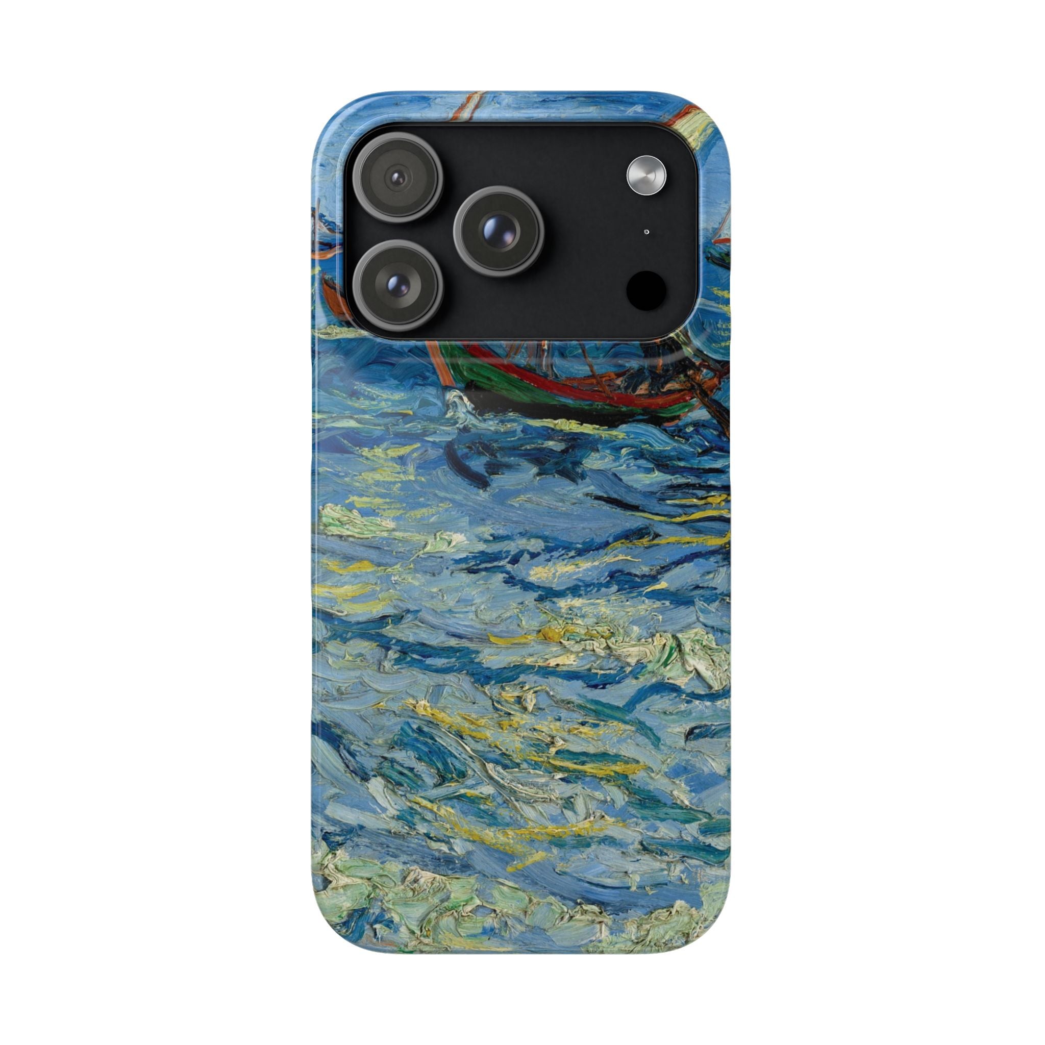 Fishing Boats at Sea by Vincent van Gogh - iPhone Slim Case