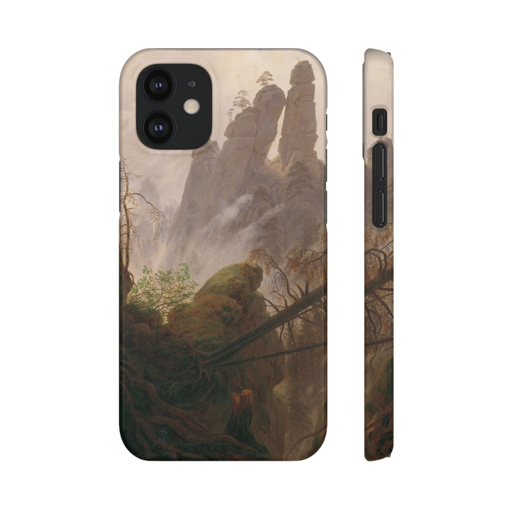 Rocky Landscape in the Elbe Sandstone Mountains by Caspar David Friedrich - iPhone Slim Case