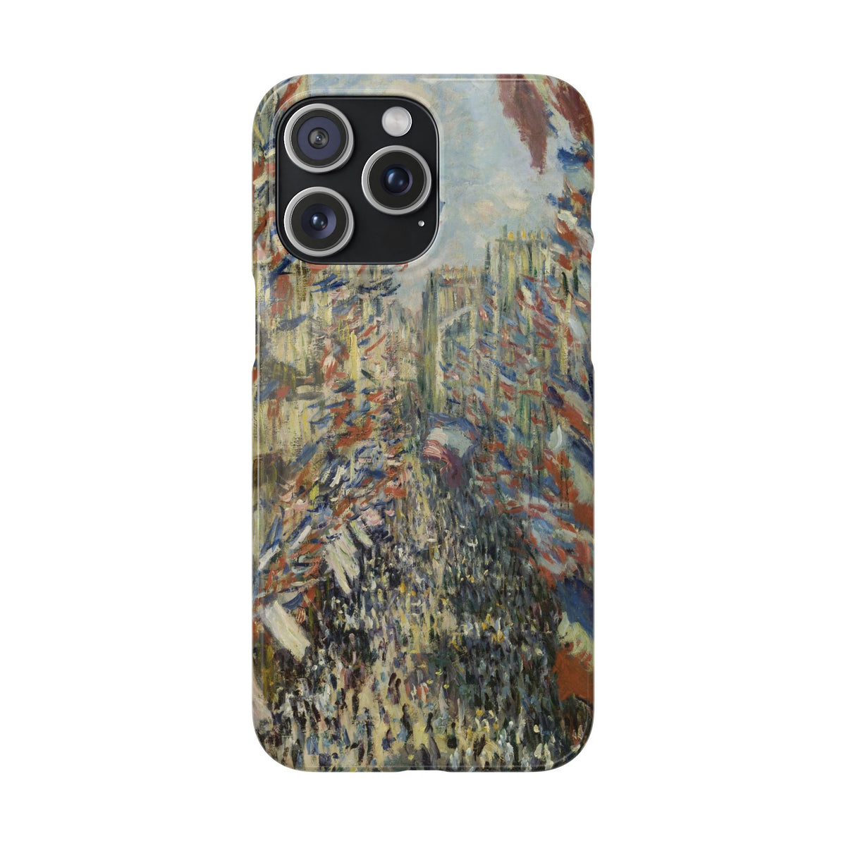The Rue Montorgueil in Paris by Claude Monet - iPhone Slim Case