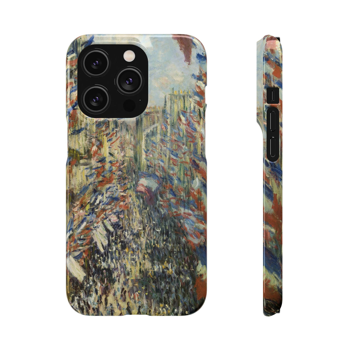 The Rue Montorgueil in Paris by Claude Monet - iPhone Slim Case