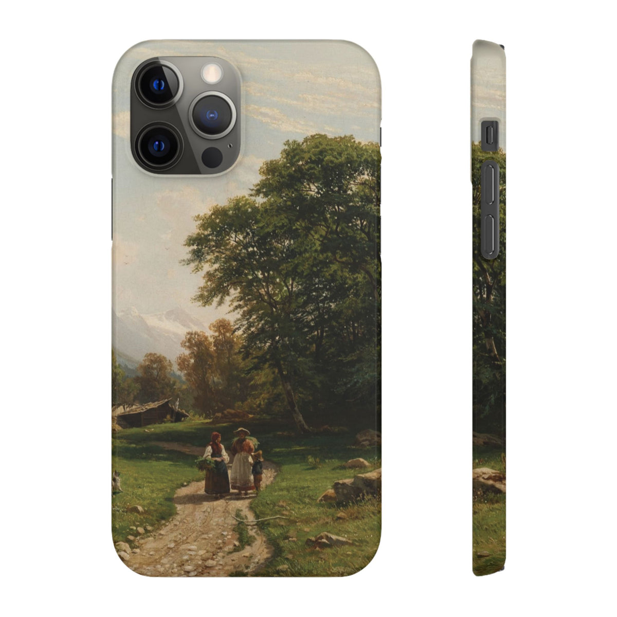 Swiss Landscape by Ivan Ivanovich Shishkin - iPhone Slim Case