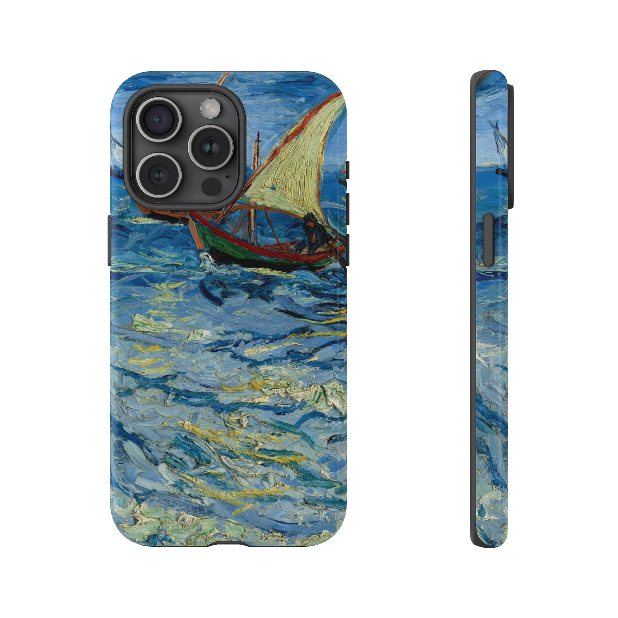Fishing Boats at Sea by Vincent van Gogh - iPhone Tough Case