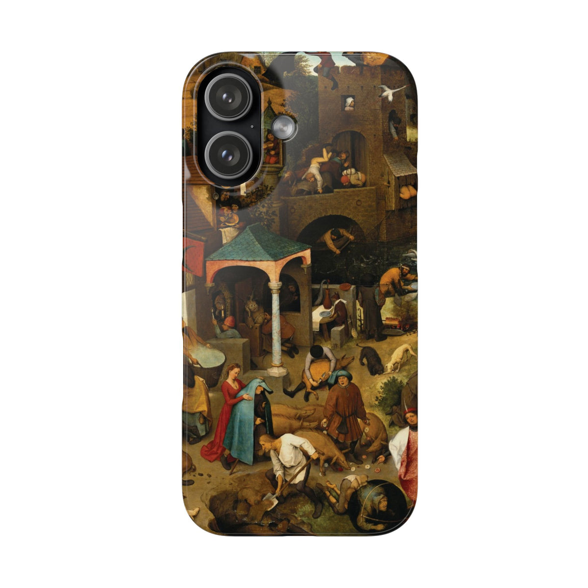The Dutch Proverbs by Pieter Bruegel the Elder - iPhone Slim Case