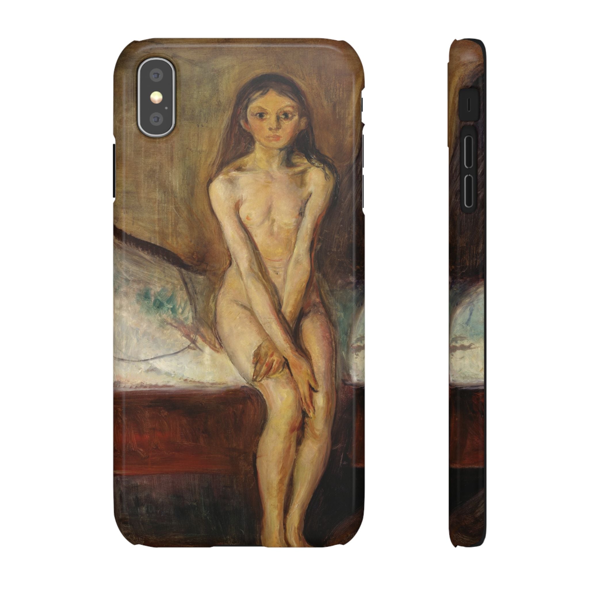 Puberty by Edvard Munch - iPhone Slim Case