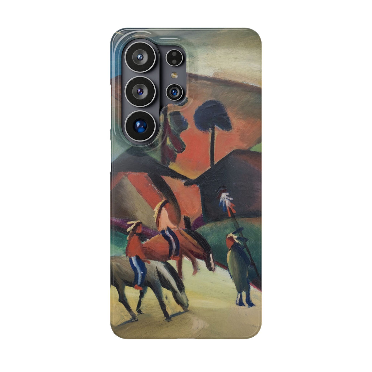 Indians on Horsebacks by August Macke - Samsung Slim Case