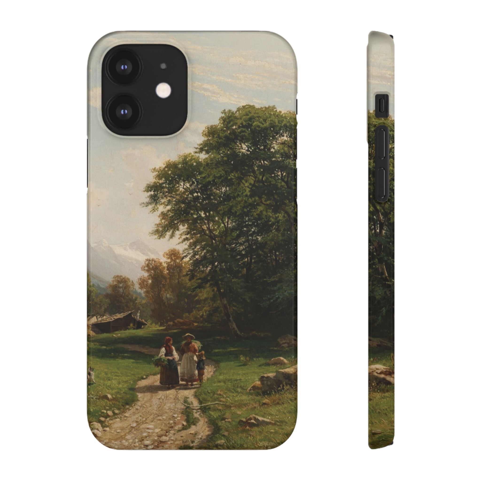 Swiss Landscape by Ivan Ivanovich Shishkin - iPhone Slim Case