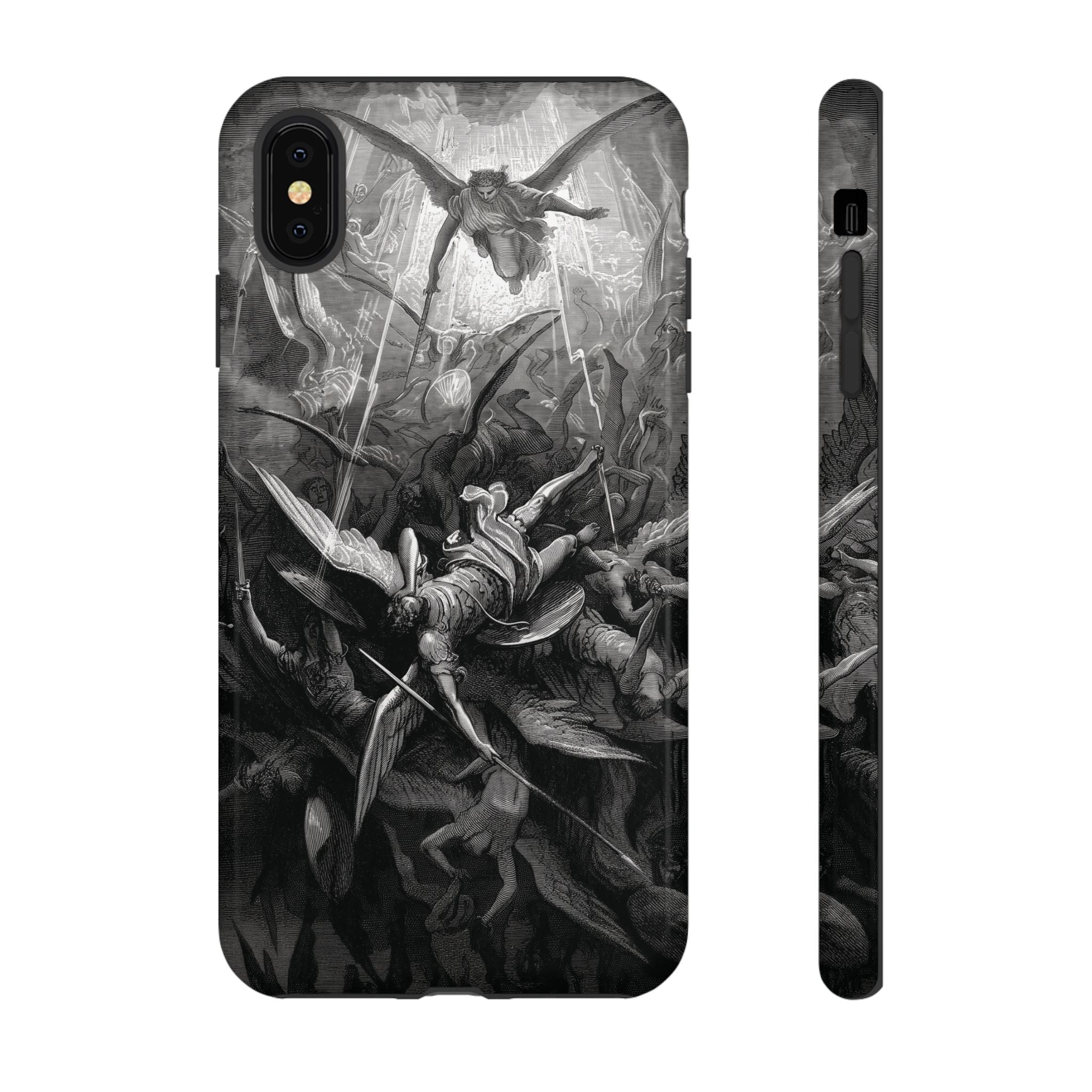 Paradise Lost | The Battle in Heaven by Gustave Doré - iPhone Tough Case