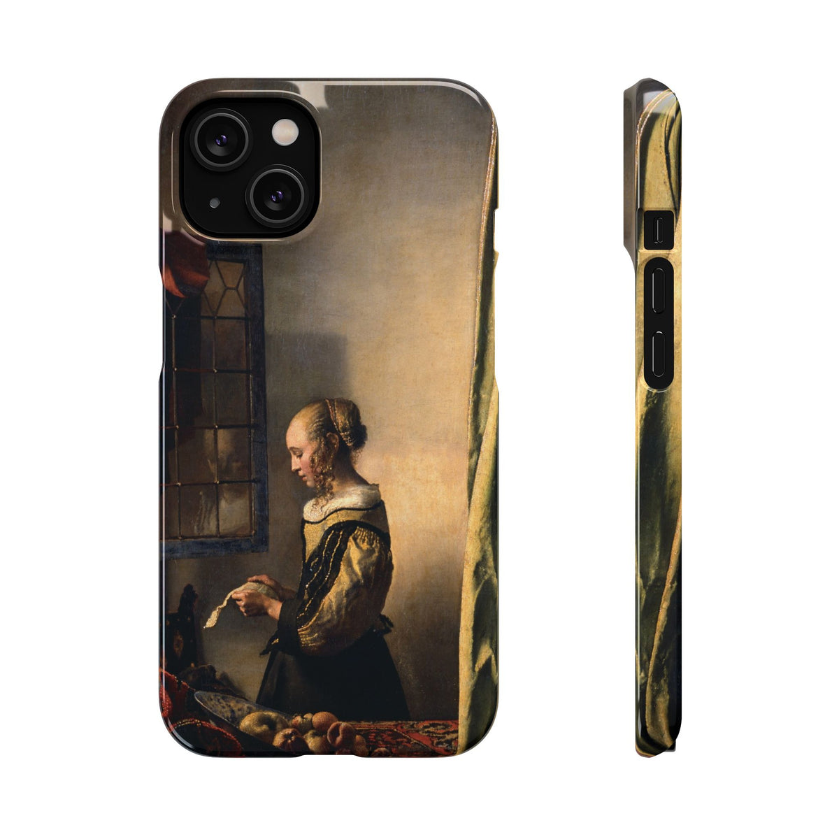 Girl Reading a Letter by an Open Window by Johannes Vermeer - iPhone Slim Case