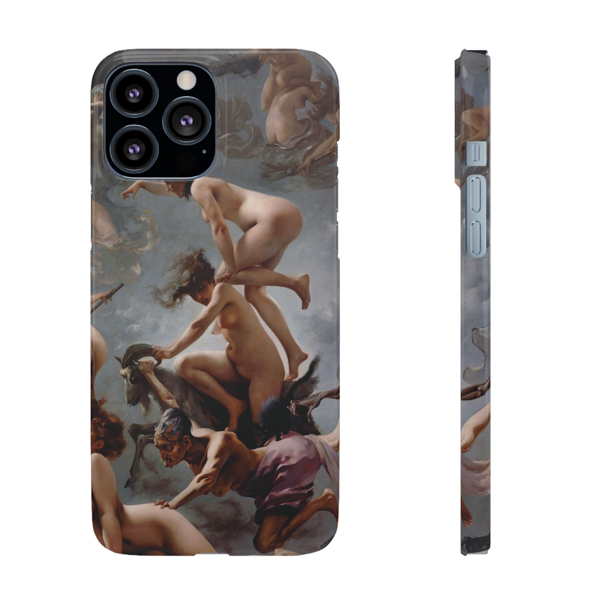 Witches going to their Sabbath by Luis Ricardo Falero - iPhone Slim Case