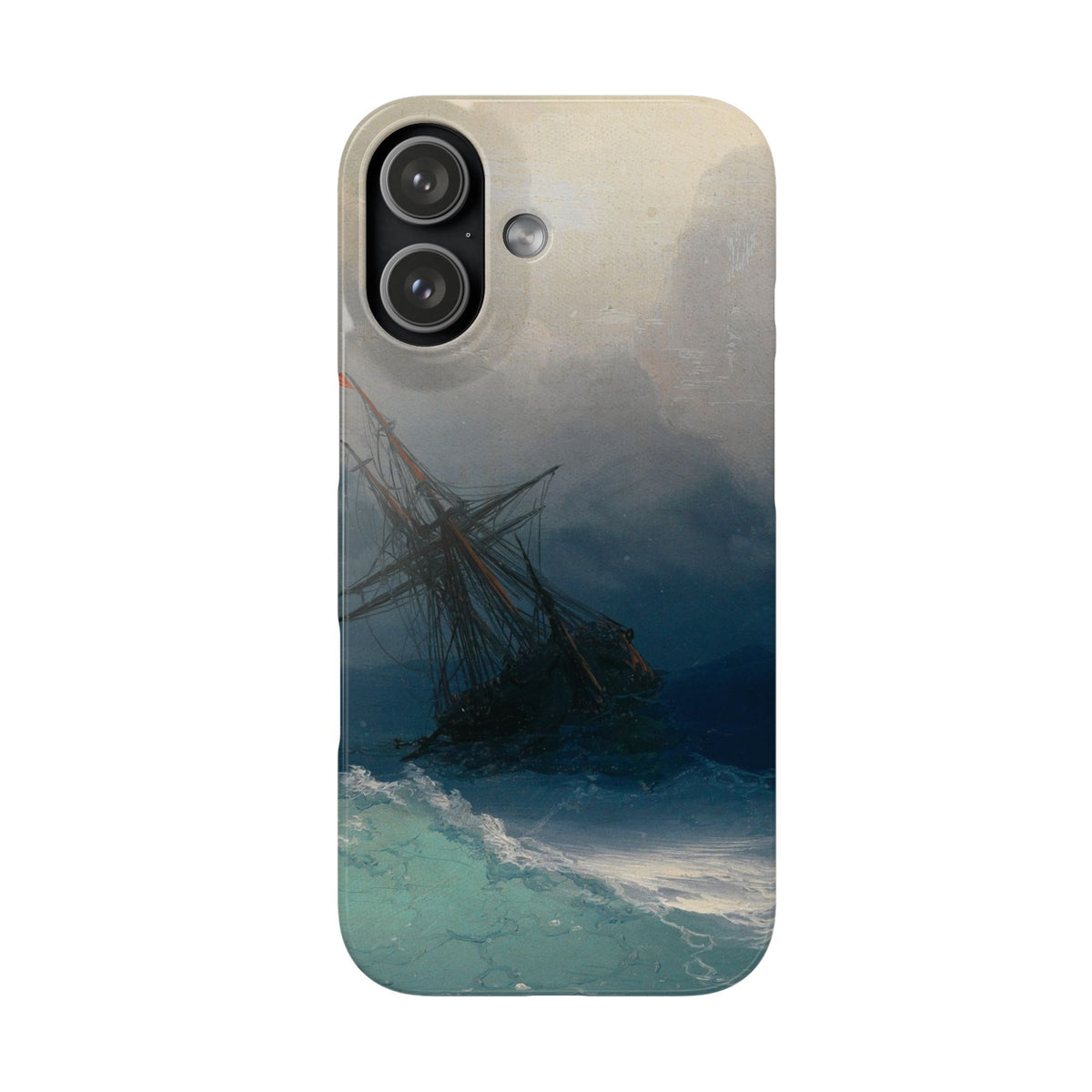 Ship on Stormy Seas by Ivan Aivazovsky - iPhone Slim Case
