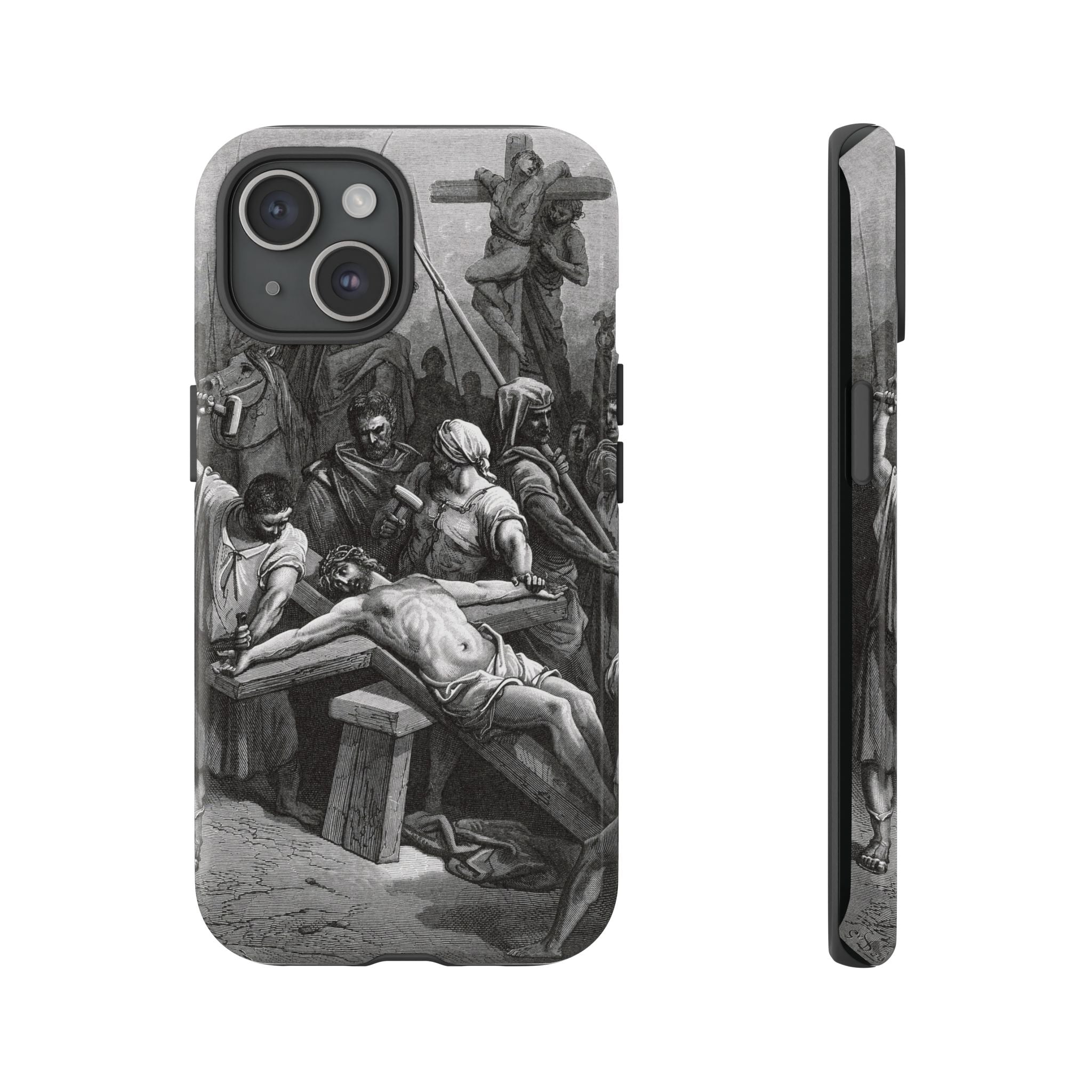 Crucifixion of Jesus by Gustave Doré - iPhone Tough Case