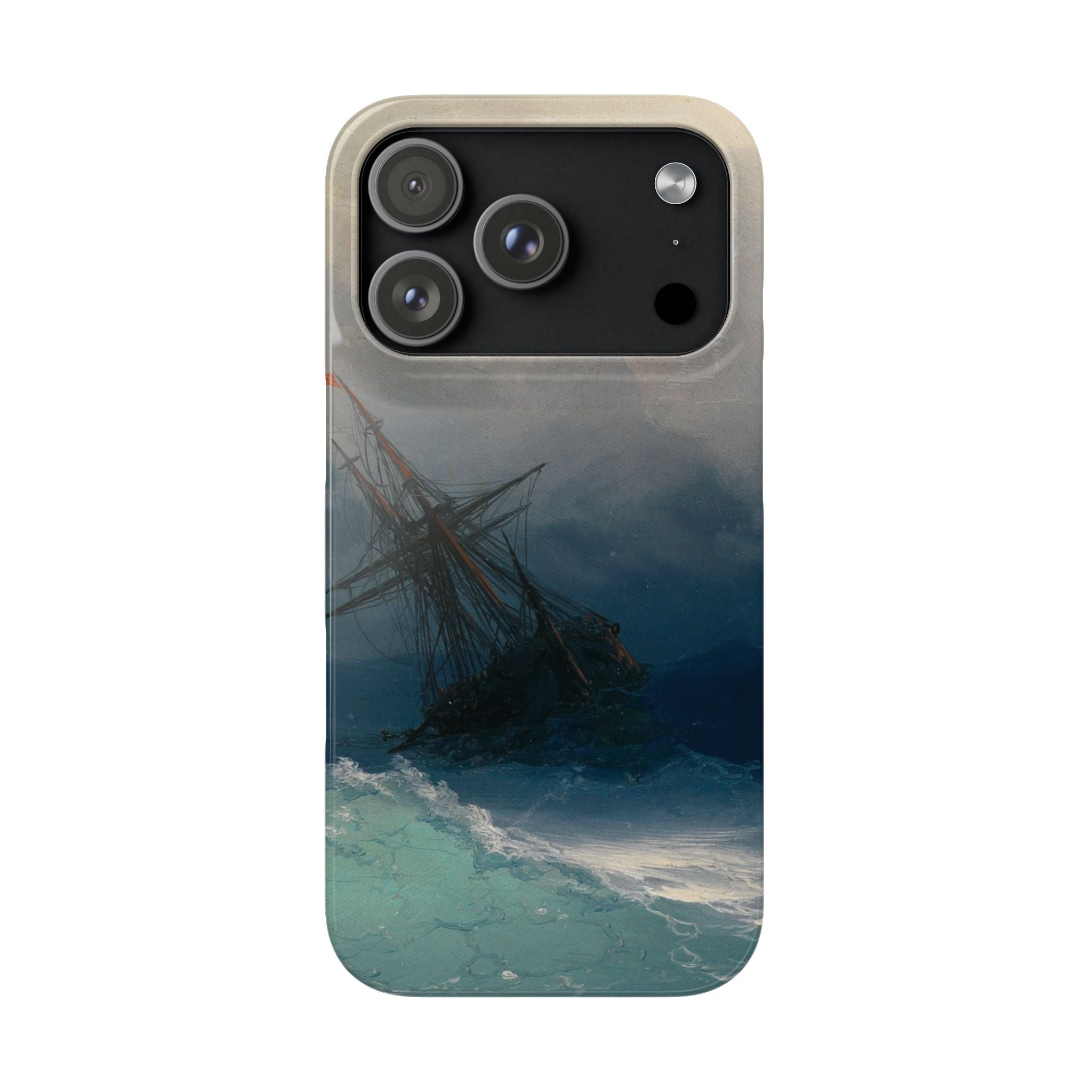 Ship on Stormy Seas by Ivan Aivazovsky - iPhone Slim Case