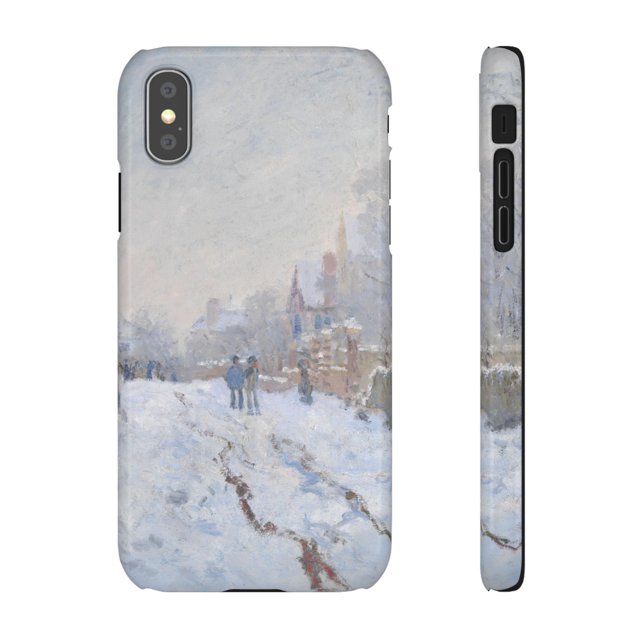 Snow Scene at Argenteuil by Claude Monet - iPhone Slim Case