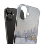 Snow Scene at Argenteuil by Claude Monet - iPhone Slim Case