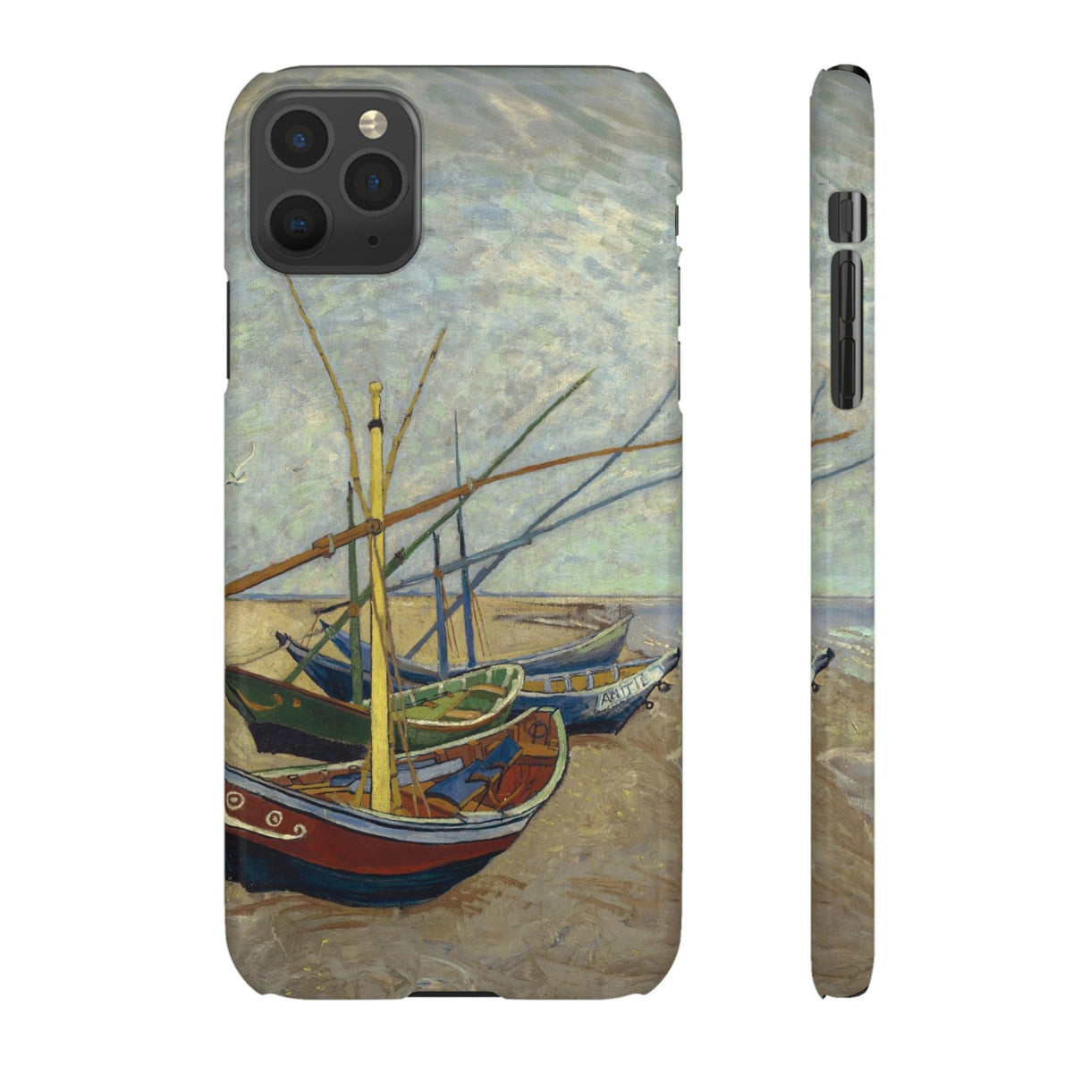 Fishing Boats on the Beach by Vincent van Gogh - iPhone Slim Case