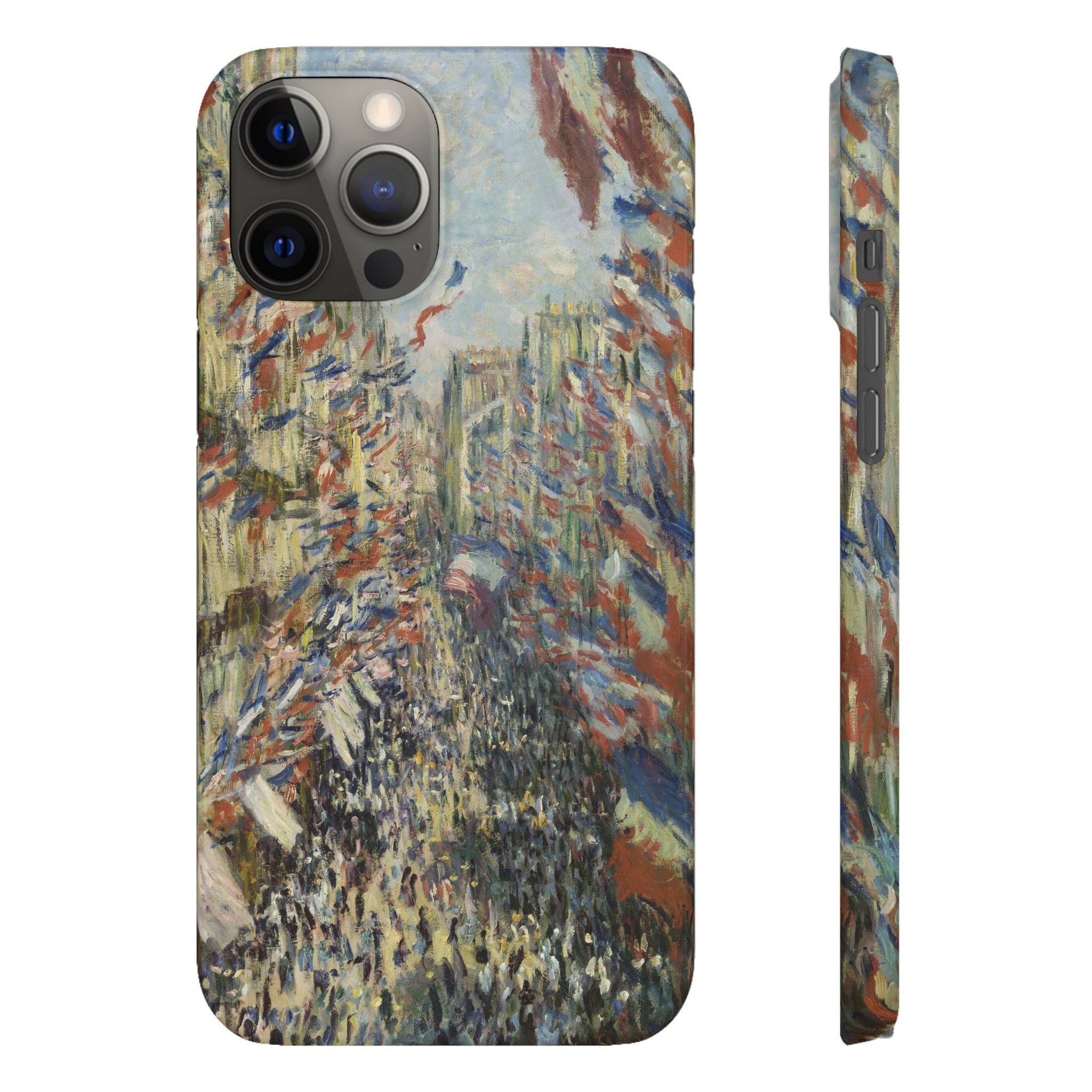 The Rue Montorgueil in Paris by Claude Monet - iPhone Slim Case