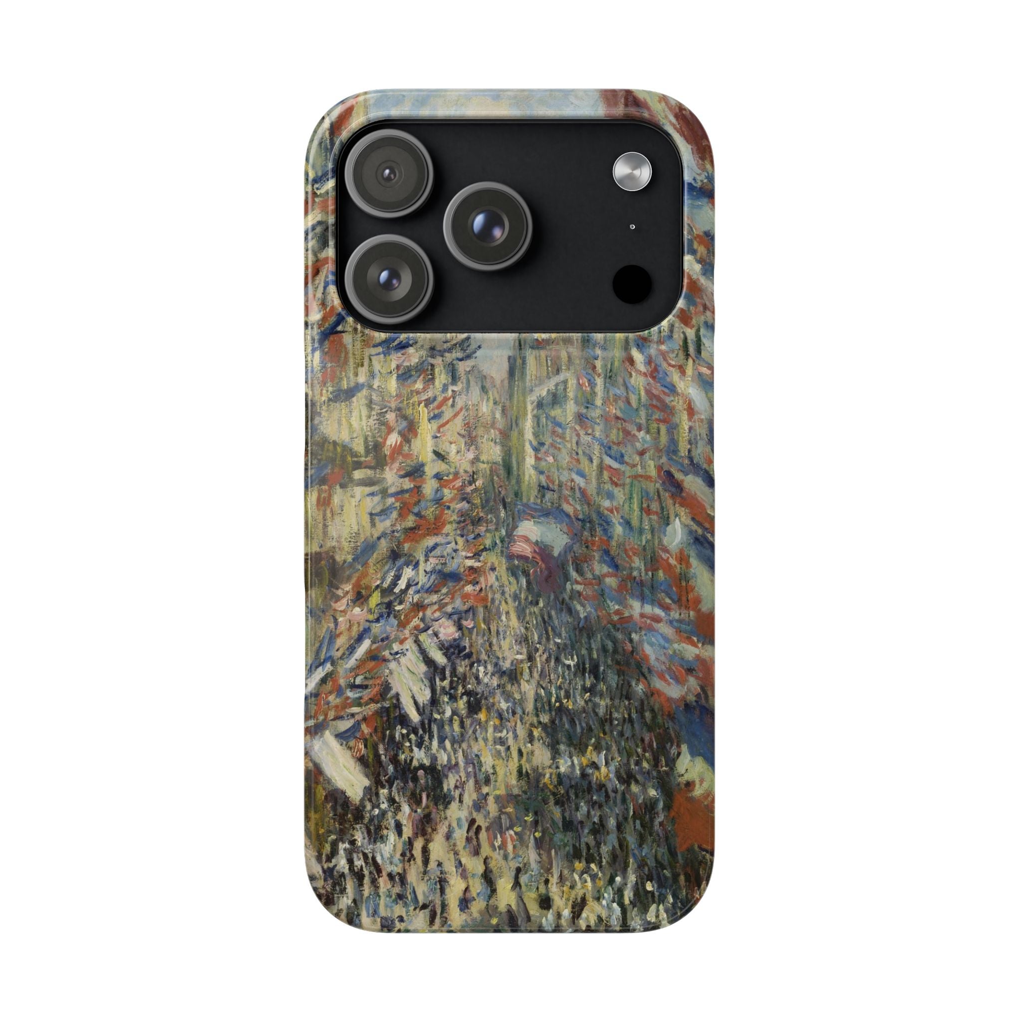 The Rue Montorgueil in Paris by Claude Monet - iPhone Slim Case