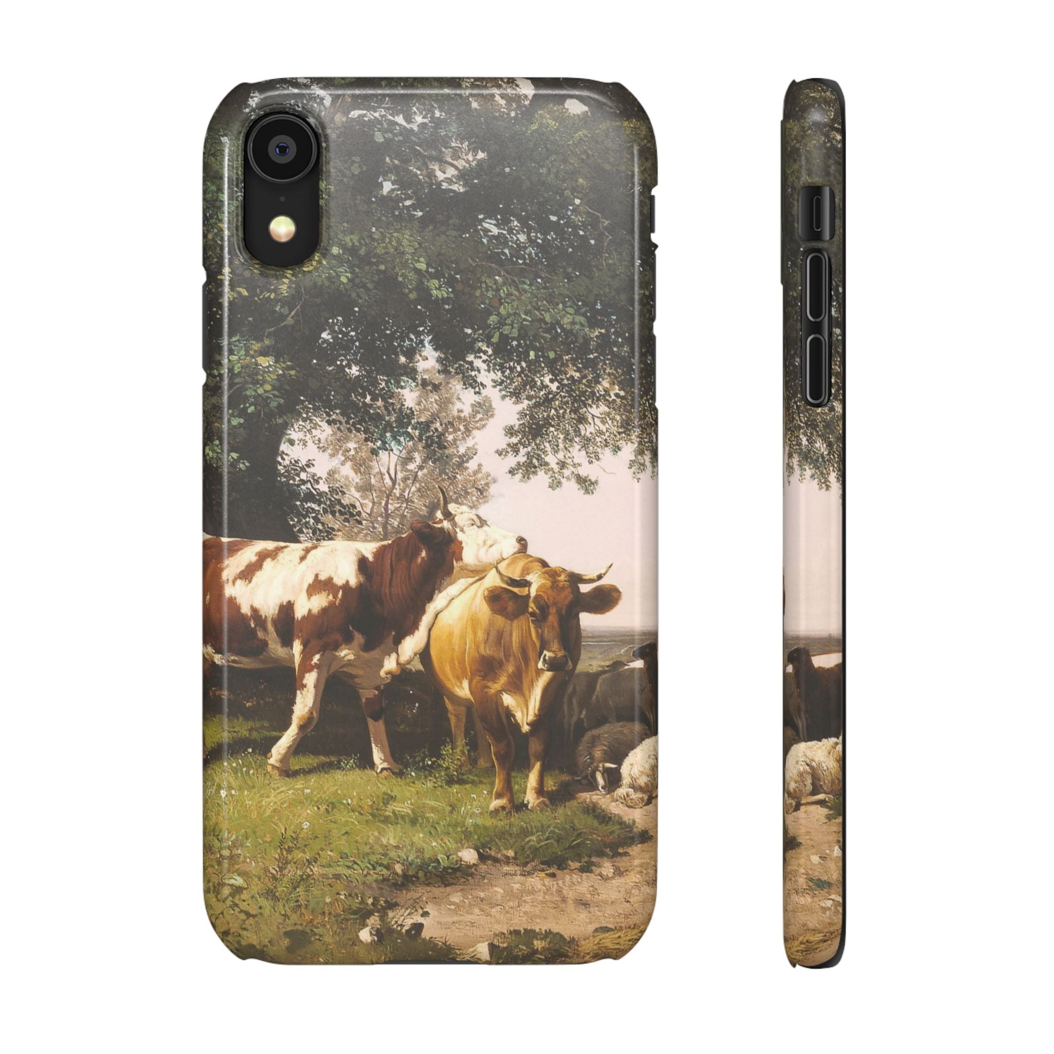 Herd under Trees by Ivan Ivanovich Shishkin - iPhone Slim Case