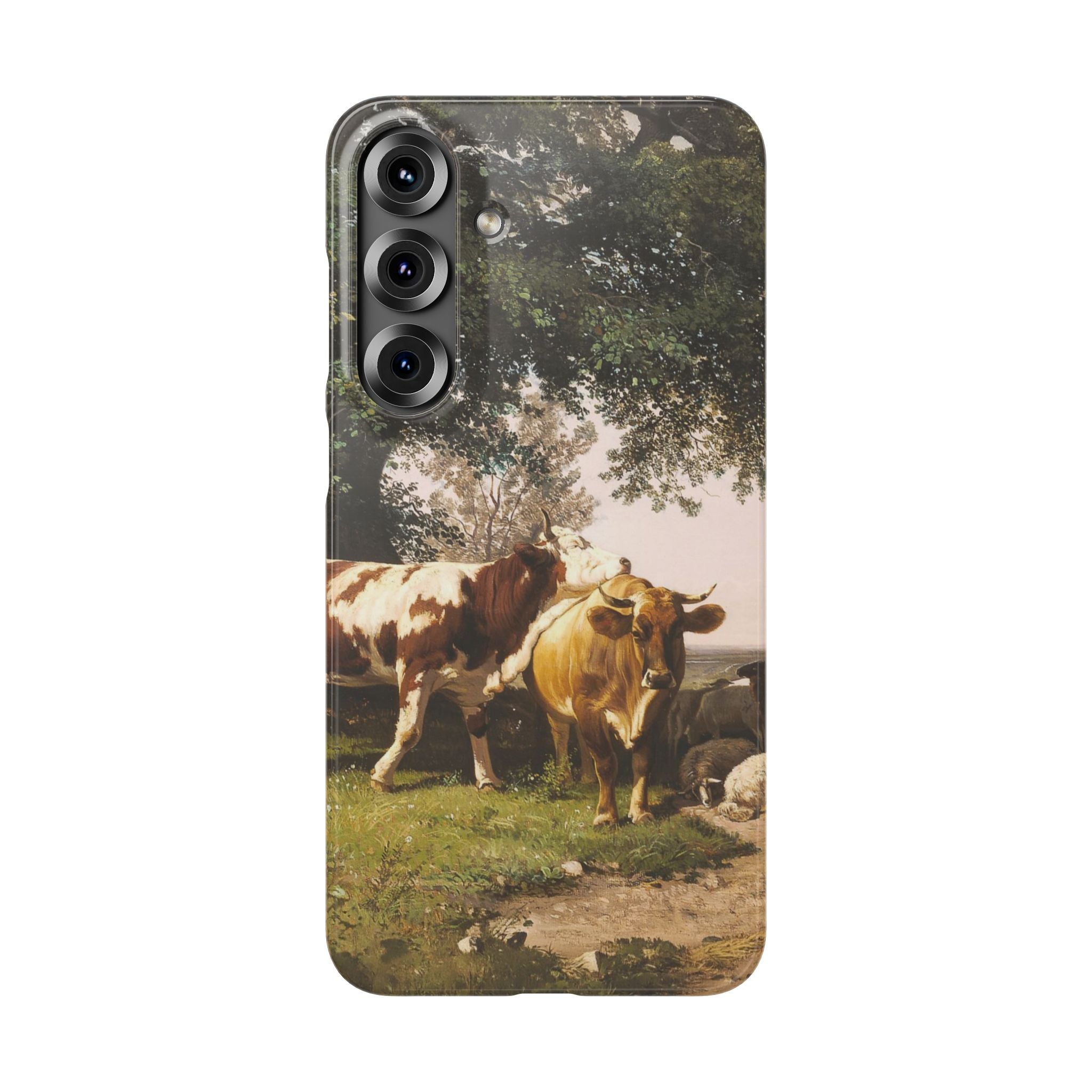 Herd under Trees by Ivan Ivanovich Shishkin - Samsung Slim Case