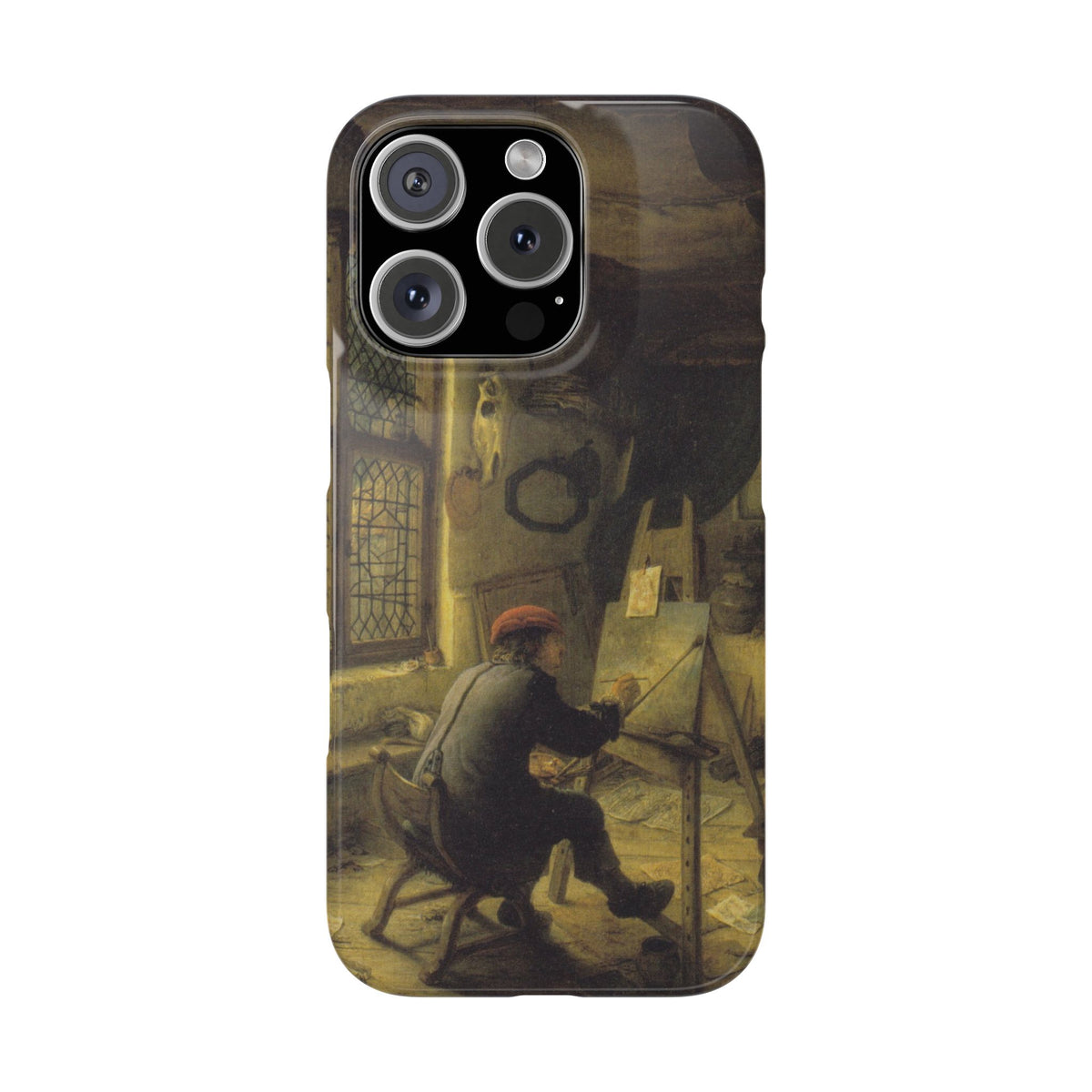 The Painter in His Workshop by Adriaen van Ostade - iPhone Slim Case