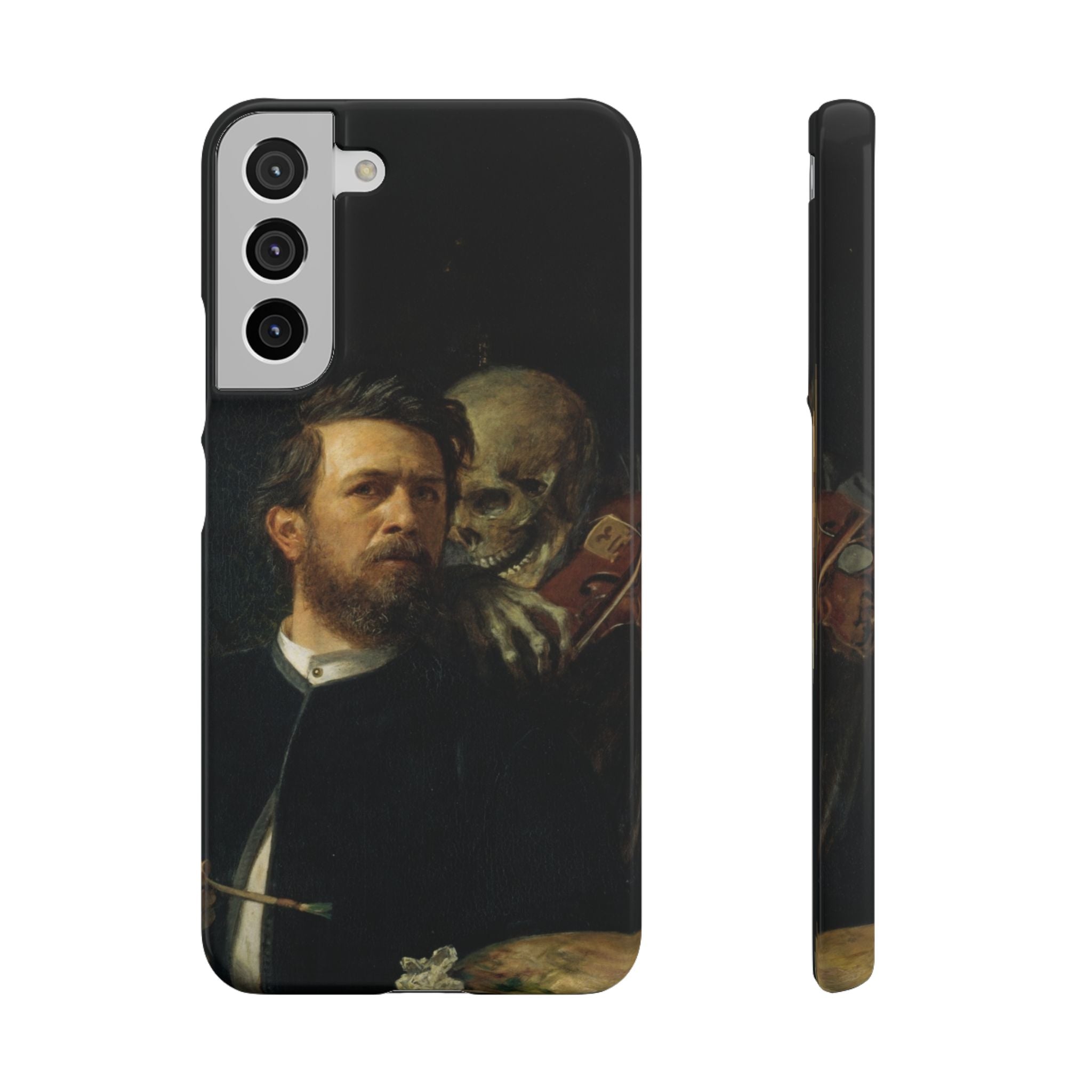 Self Portrait with Death Playing the Fiddle by Arnold Böcklin - Samsung Slim Case