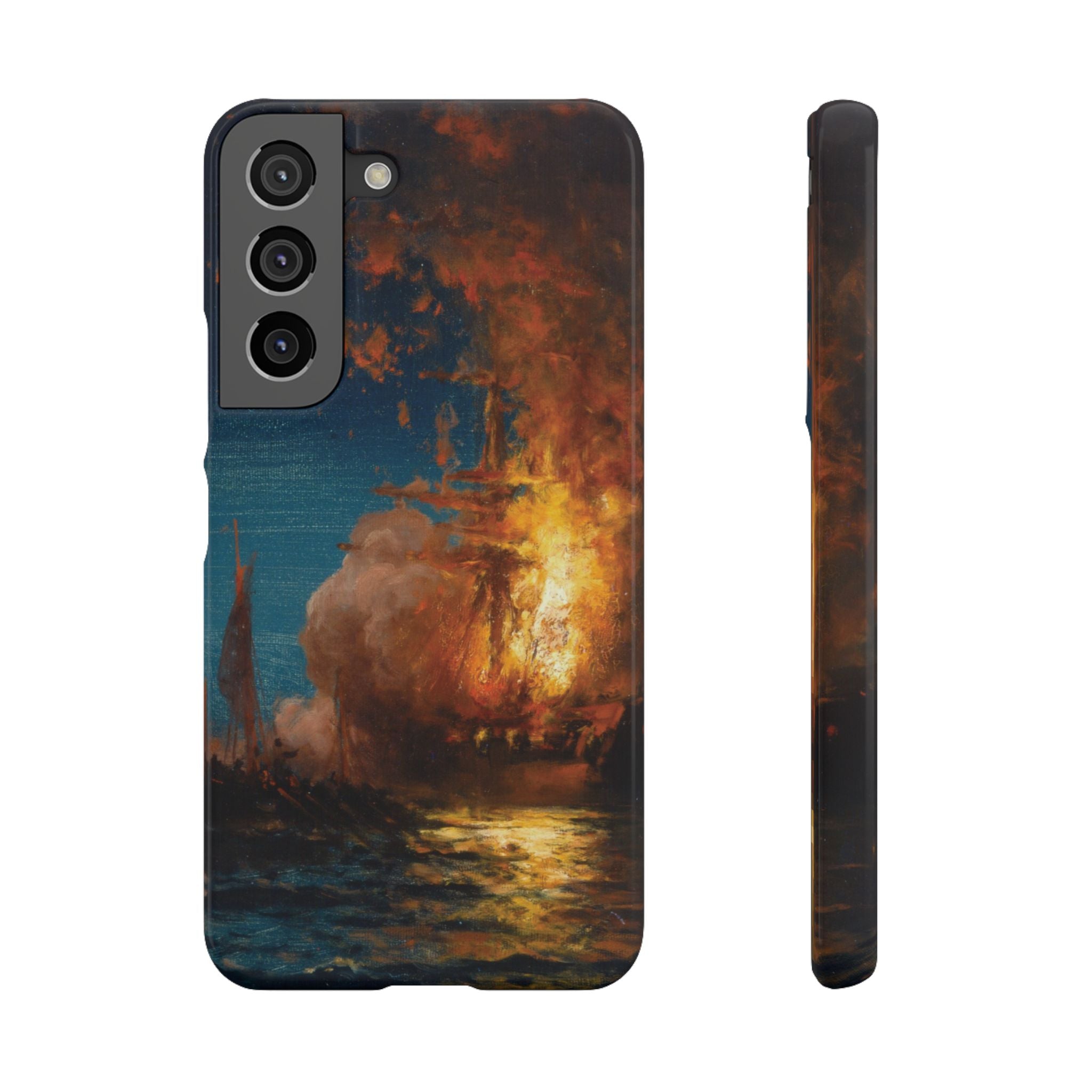 Burning of the Frigate Philadelphia in the Harbor of Tripoli by Edward Moran - Samsung Slim Case