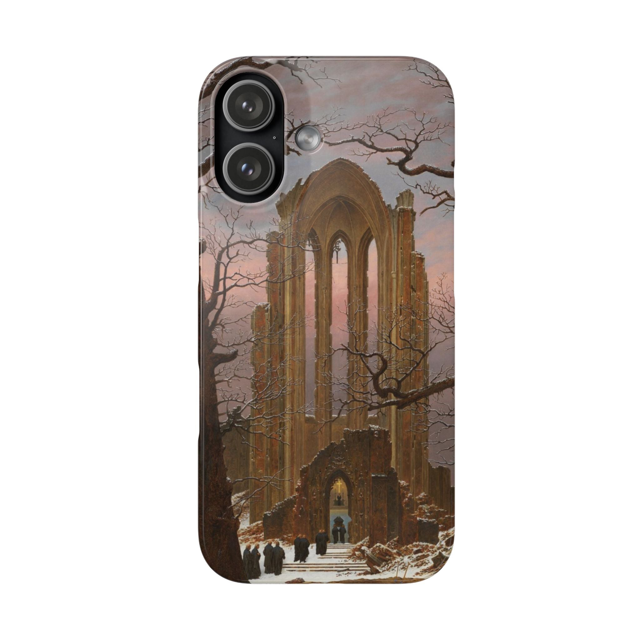 Monastery Graveyard in the Snow by Caspar David Friedrich - iPhone Slim Case