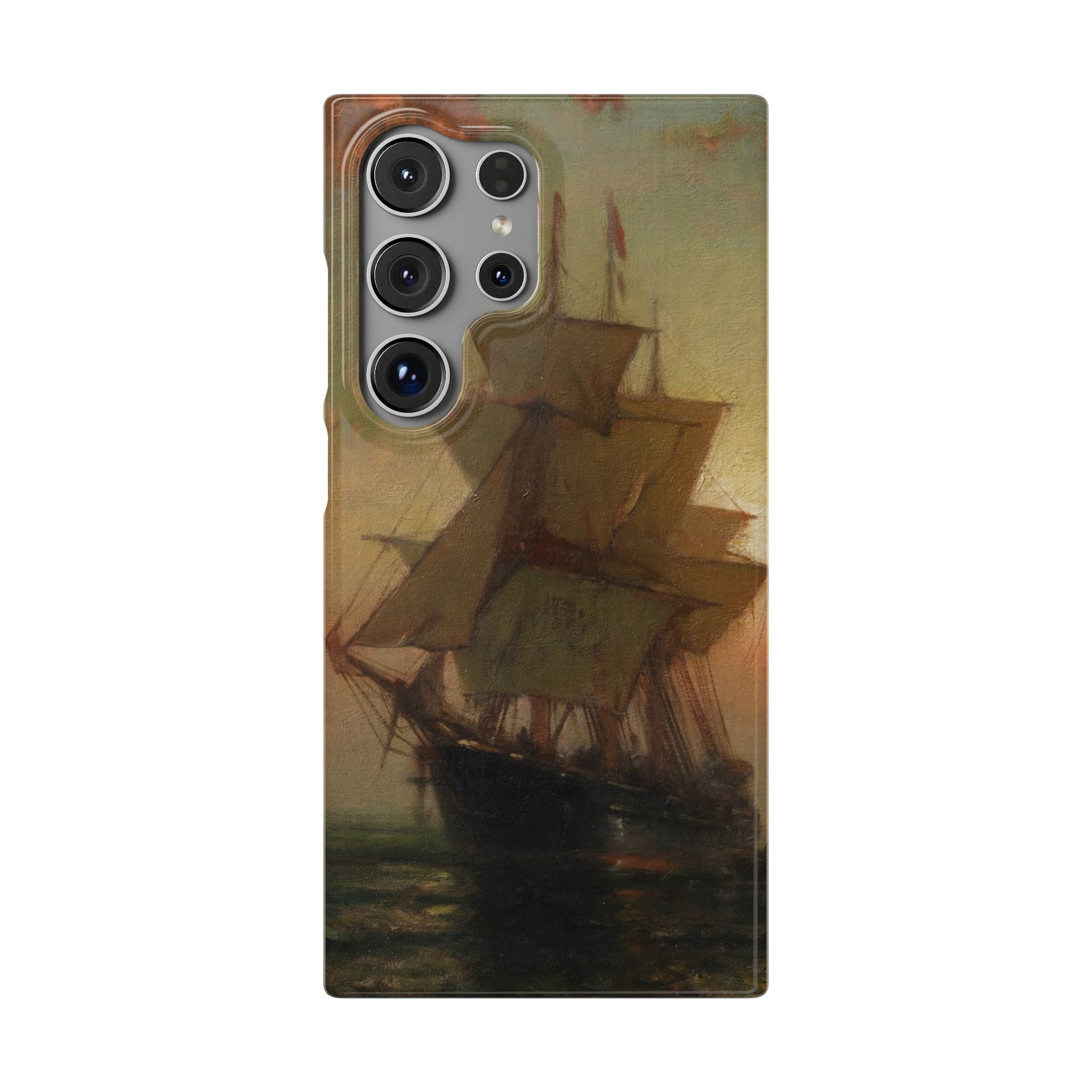 Ships at Night by Edward Moran - Samsung Slim Case
