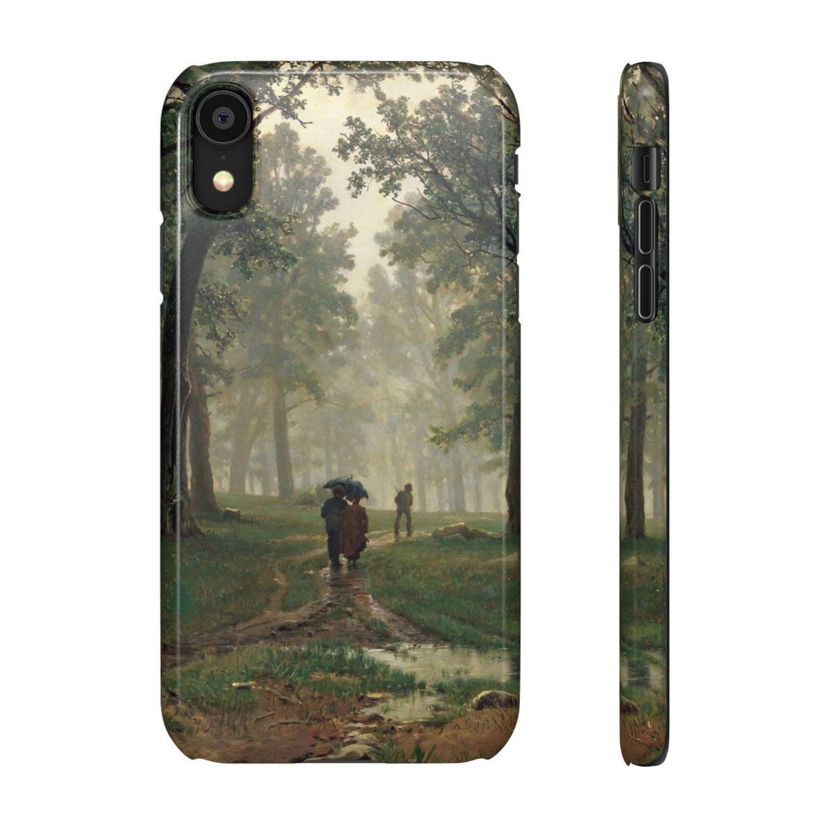 Rain in an Oak Forest by Ivan Ivanovich Shishkin - iPhone Slim Case