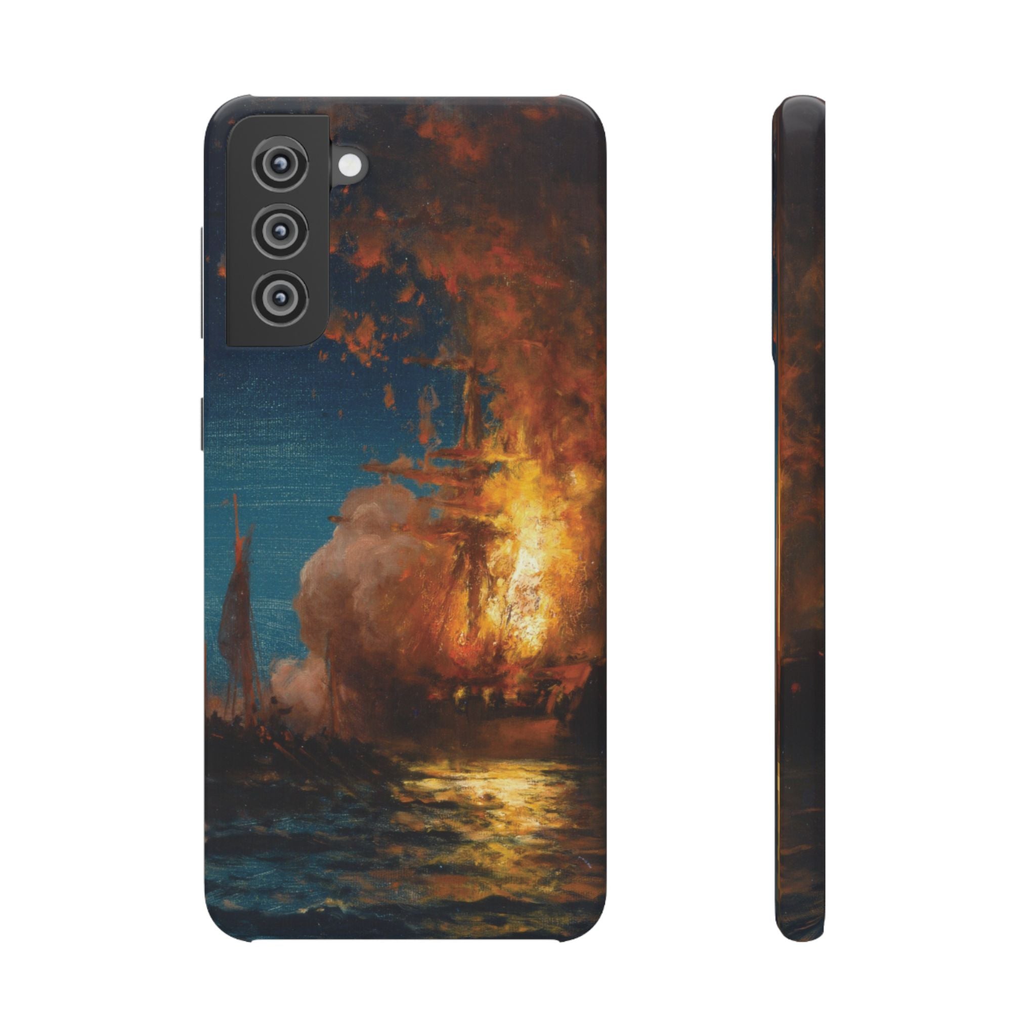 Burning of the Frigate Philadelphia in the Harbor of Tripoli by Edward Moran - Samsung Slim Case