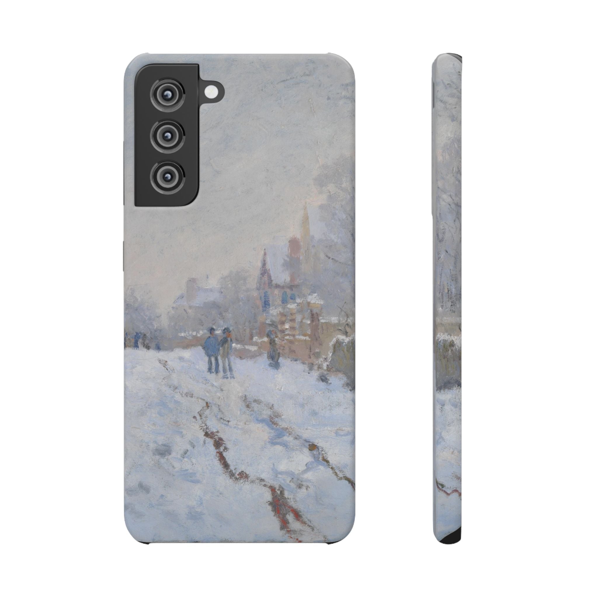 Snow Scene at Argenteuil by Claude Monet - Samsung Slim Case