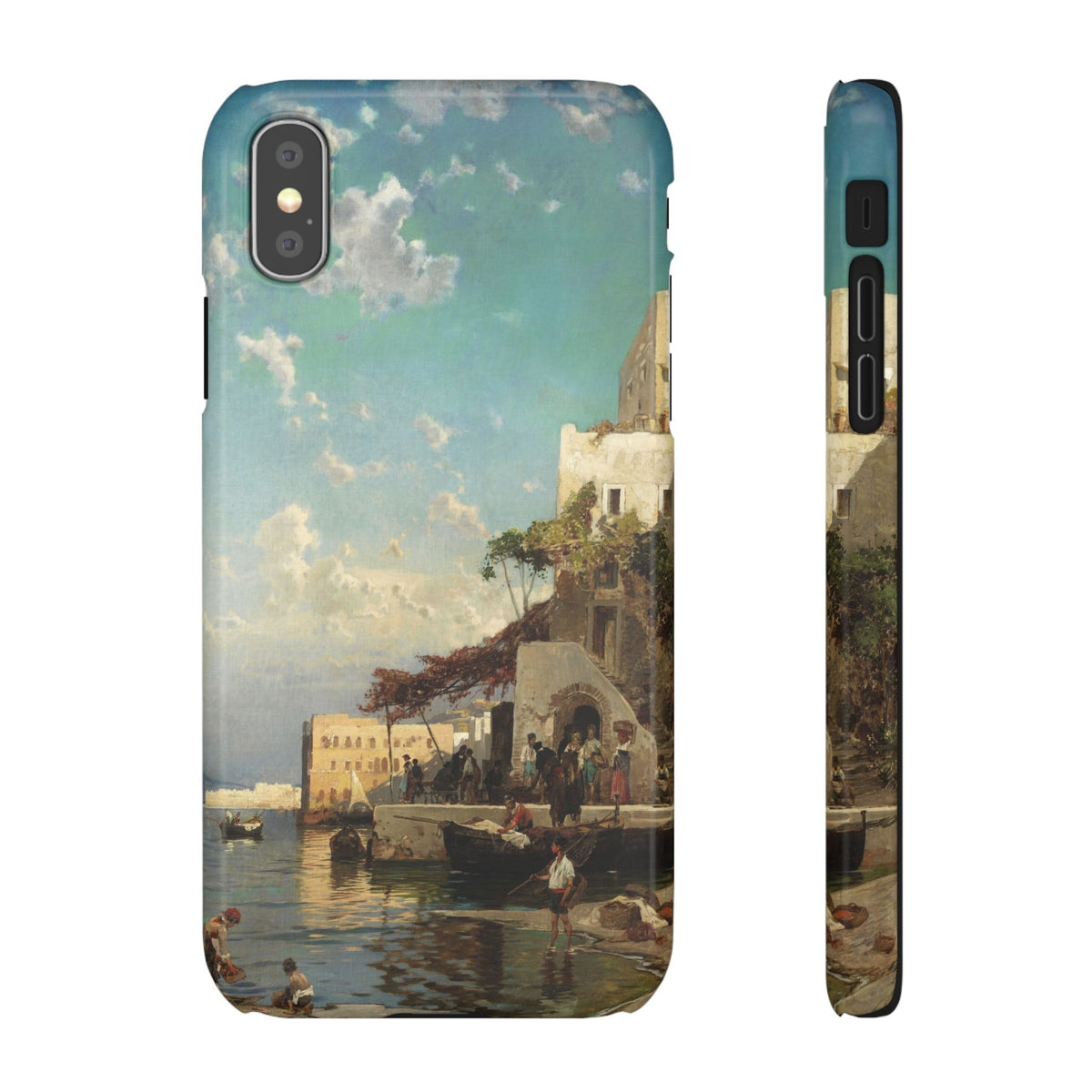 Evening Meeting of the Fishermen by Hermann Corrodi - iPhone Slim Case