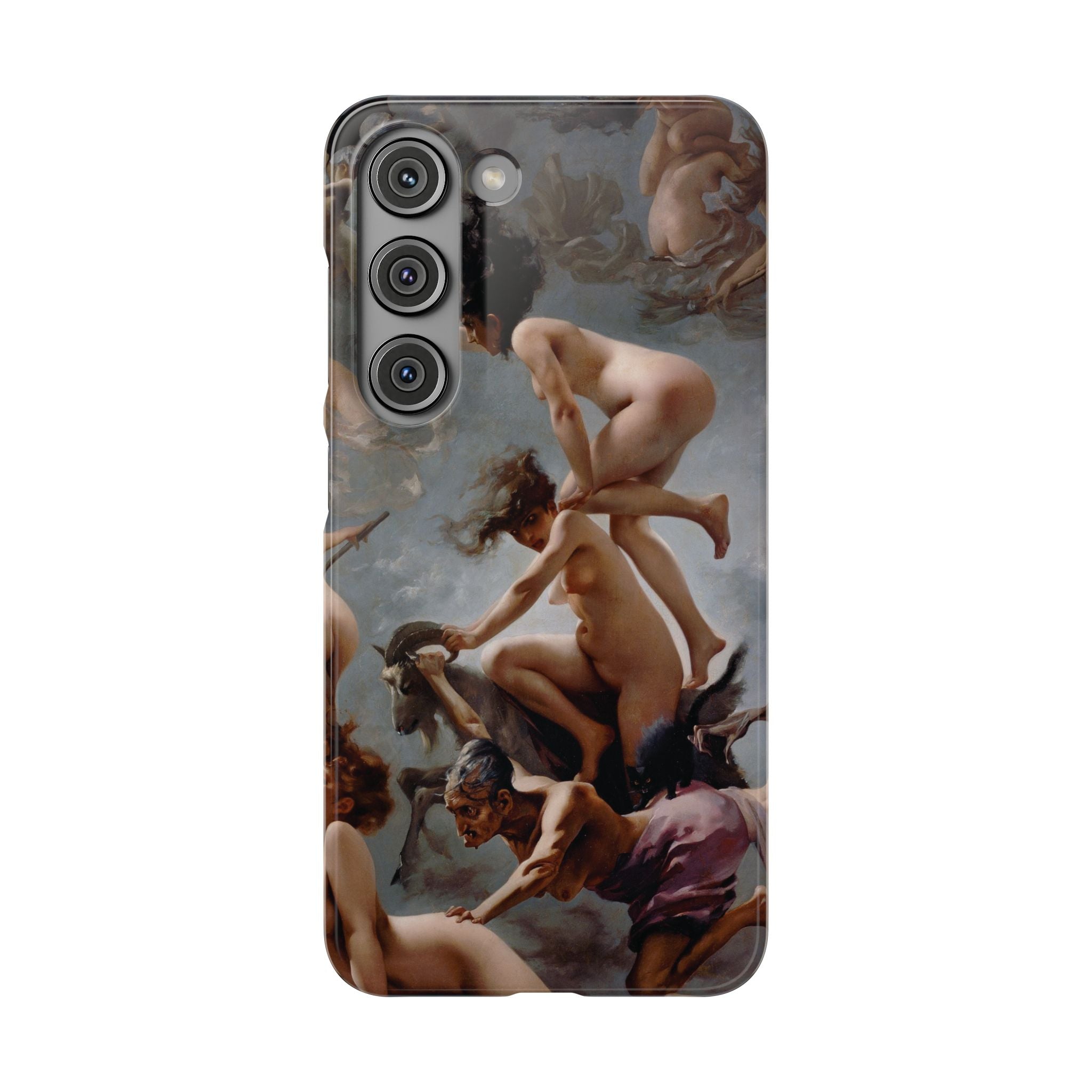 Witches going to their Sabbath by Luis Ricardo Falero - Samsung Slim Case