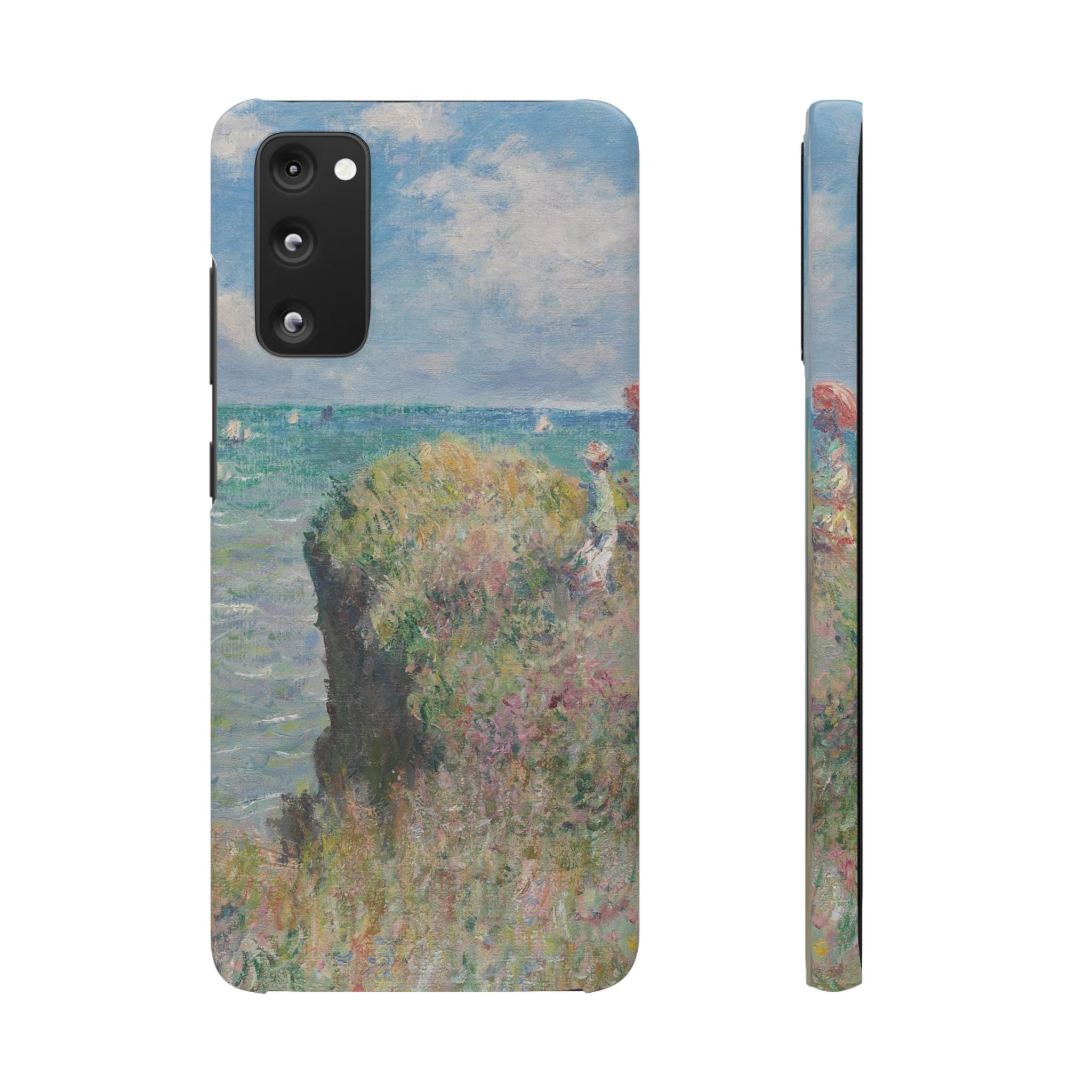 Cliff Walk at Pourville by Claude Monet - Samsung Slim Case