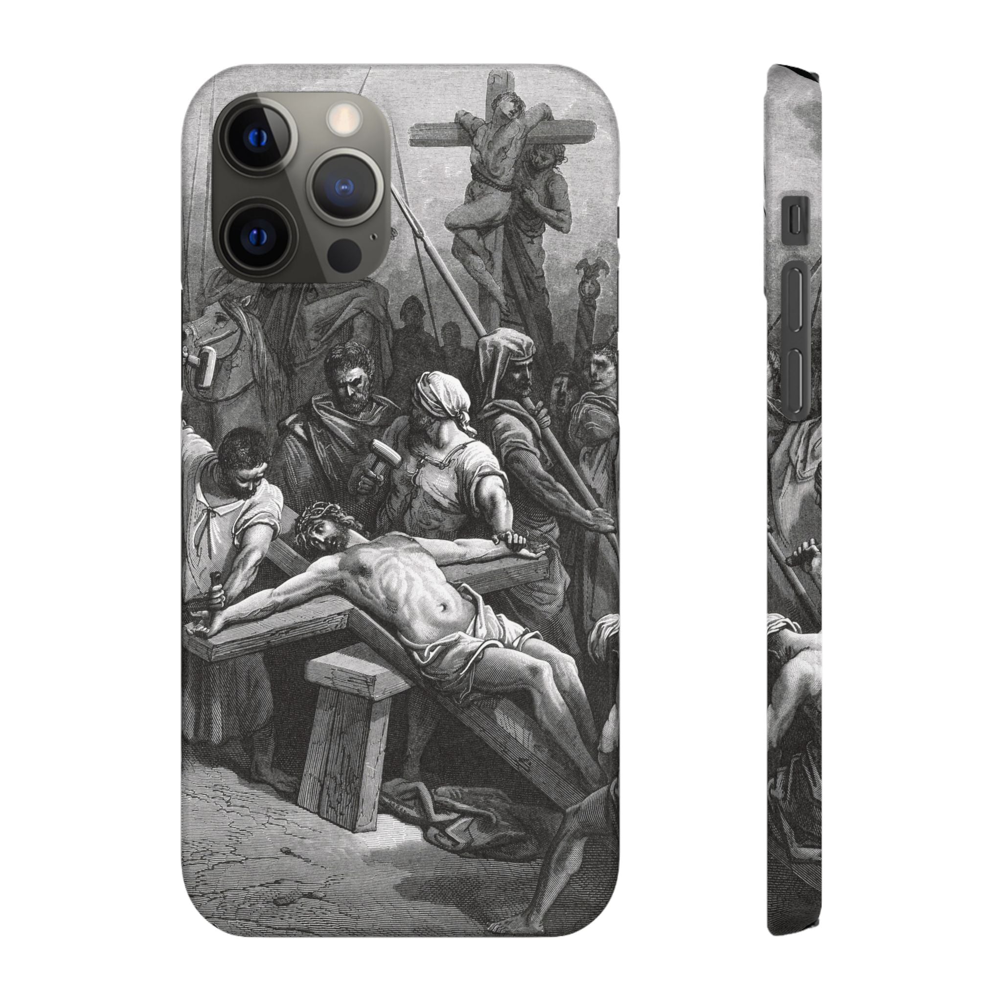 Crucifixion of Jesus by Gustave Doré - iPhone Slim Case